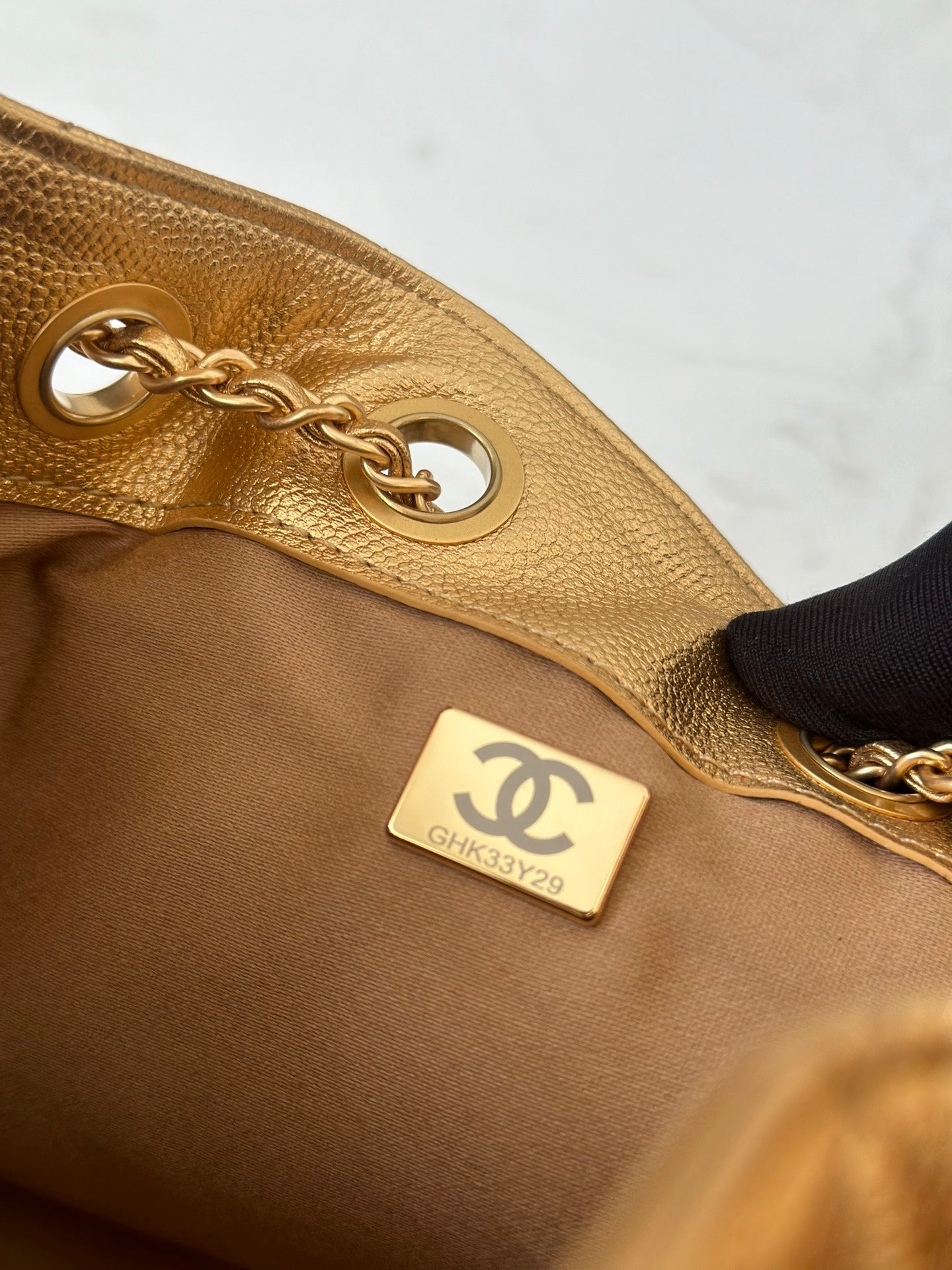CC 26c Hobo Bag 22cm Gold Caviar Leather GHW