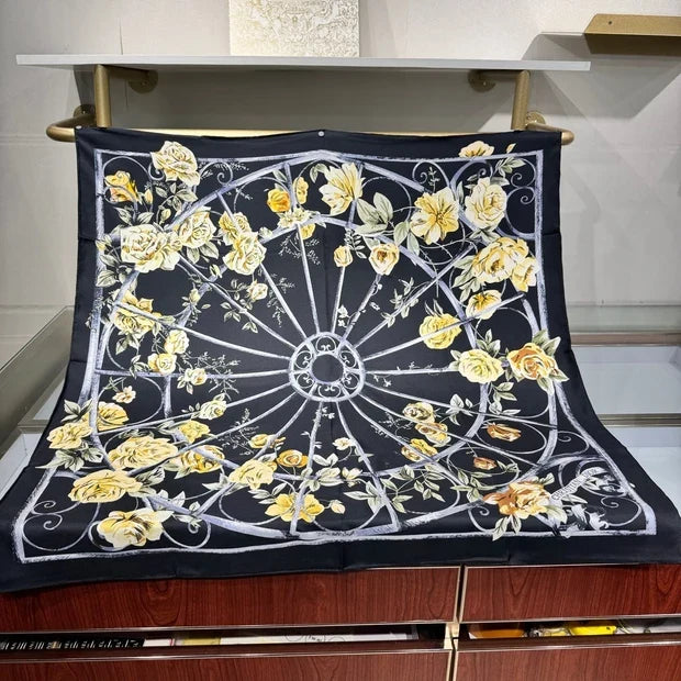Dior 2026 Floral Scarf 90cm Silk 185385