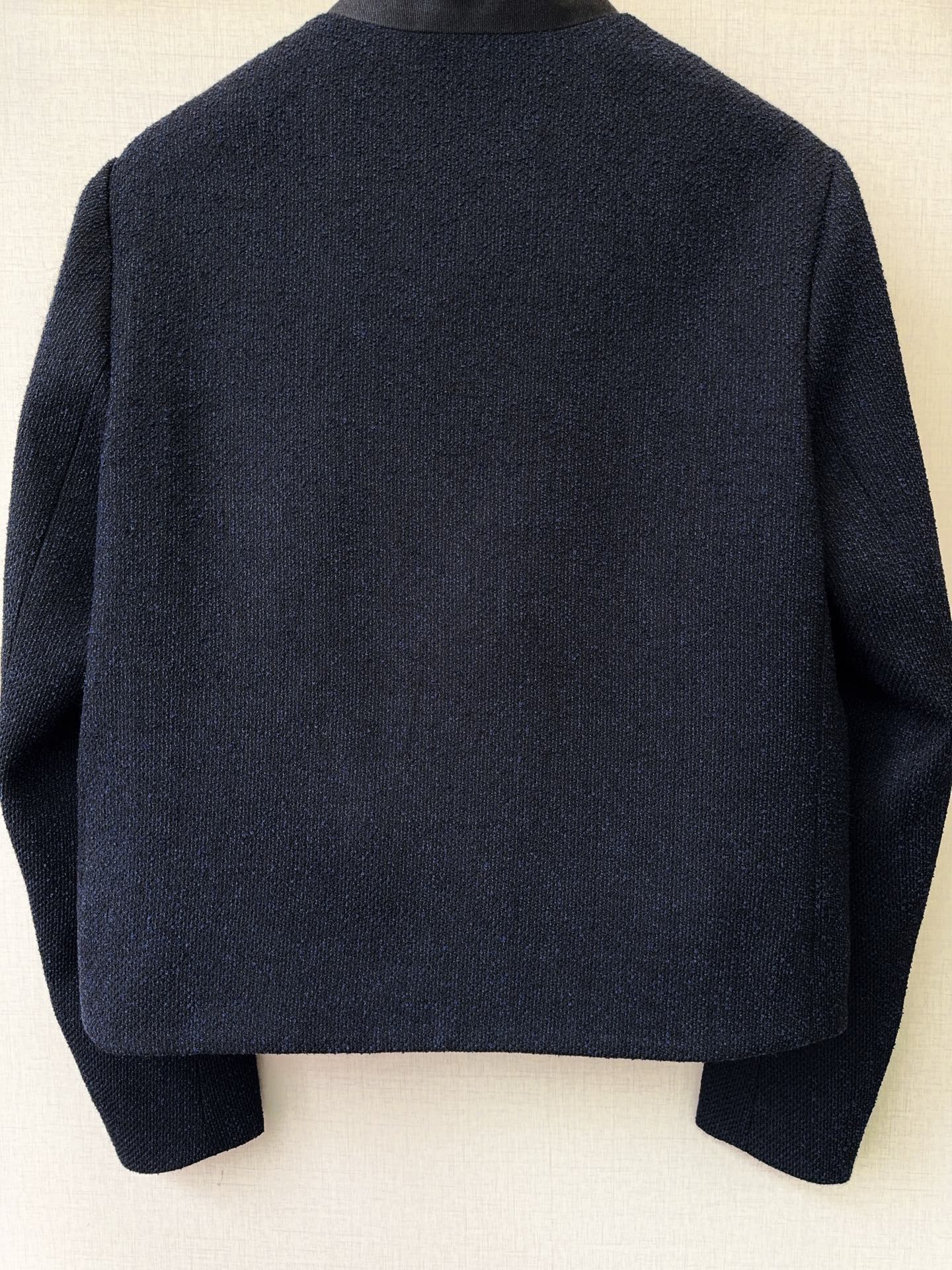CD 26s Cropped Jacket Navy Blue Wool 413218