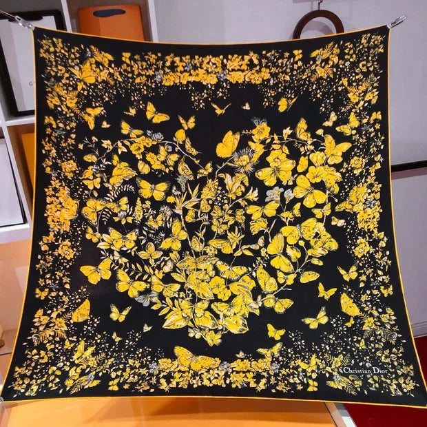 Dior 2026 Le Cœur Des Papillons Scarf 90cm Silk 183757