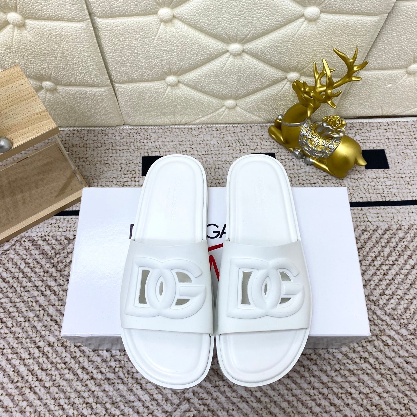 Dc Slipper White Rubber 361632