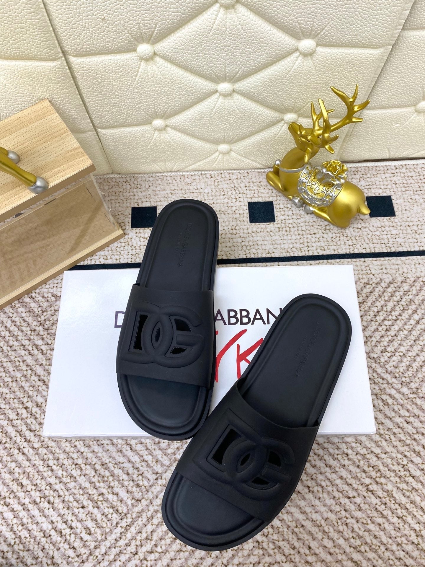 DC Slipper Black Rubber 361634