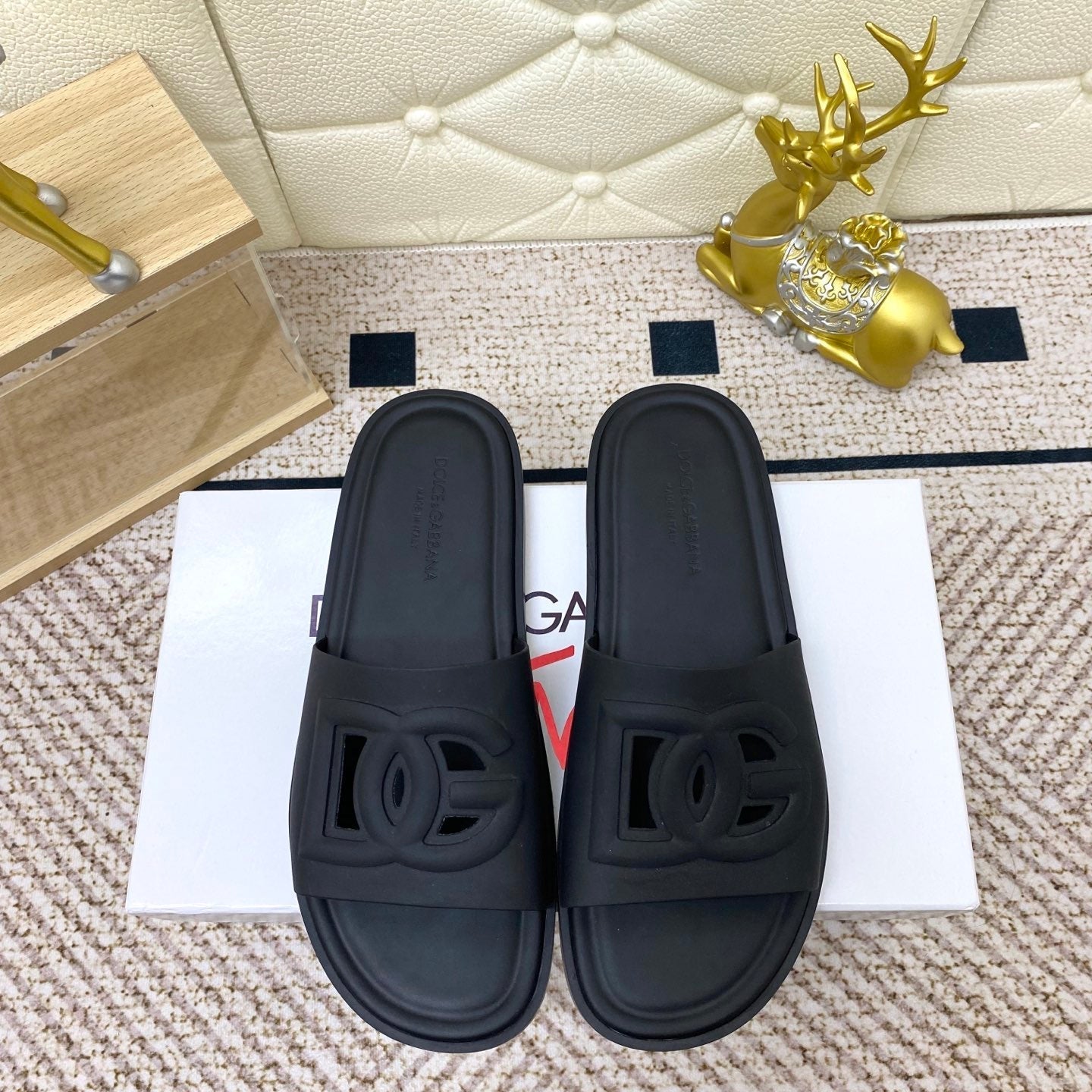 DC Slipper Black Rubber 361634