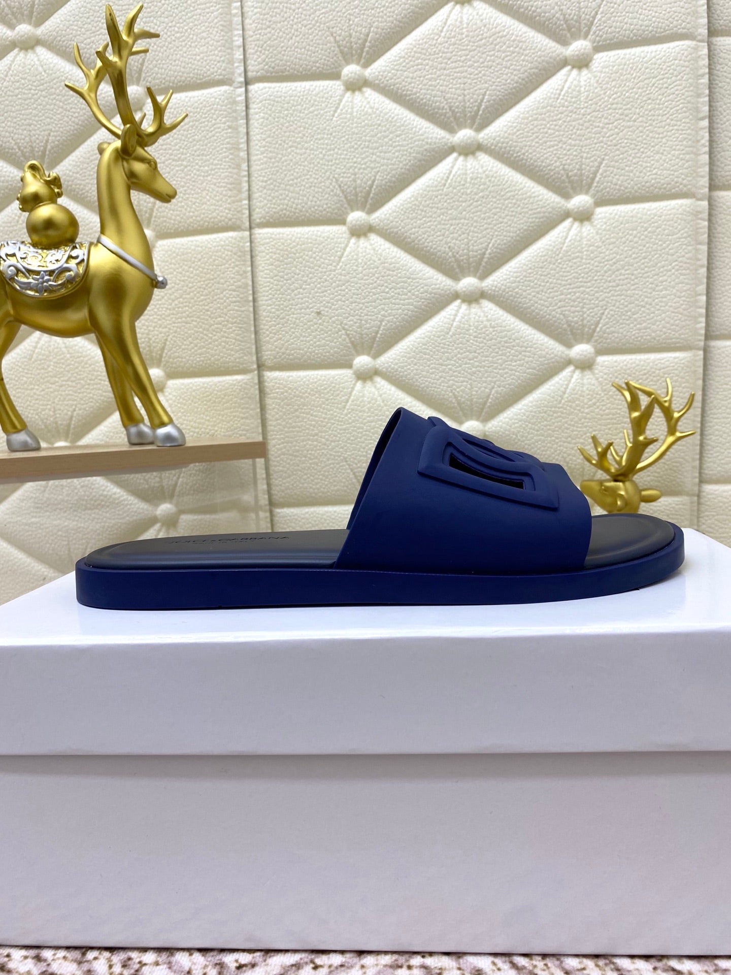 DC Slipper Navy Blue Rubber 361635