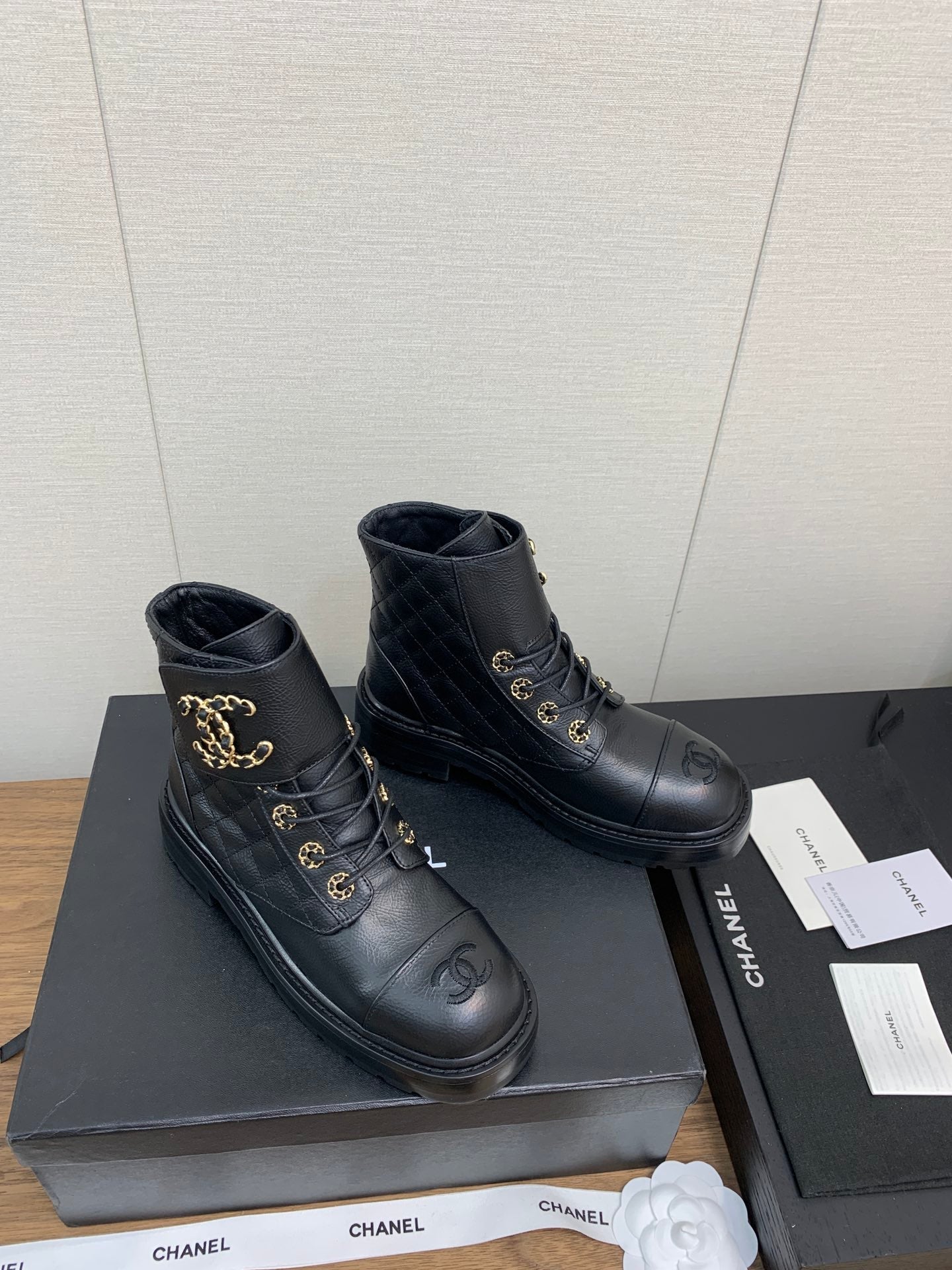 CC Ankle Boots Black Cowhide