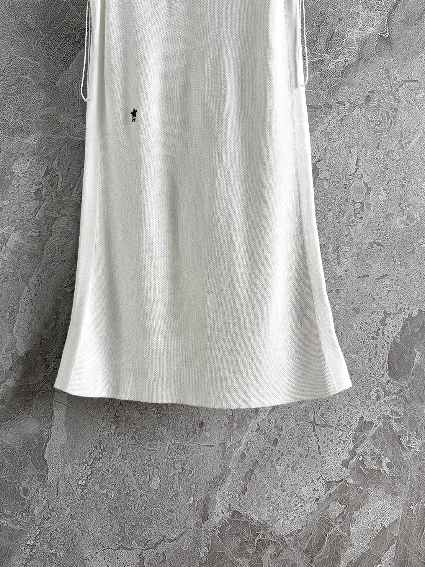 CD Collar Dress White Viscose