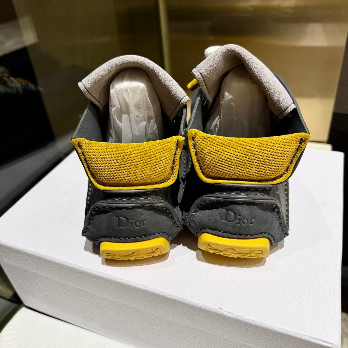 CD 26s Roadie Sneakers Blue Grey Yellow Suede Calfskin 157602