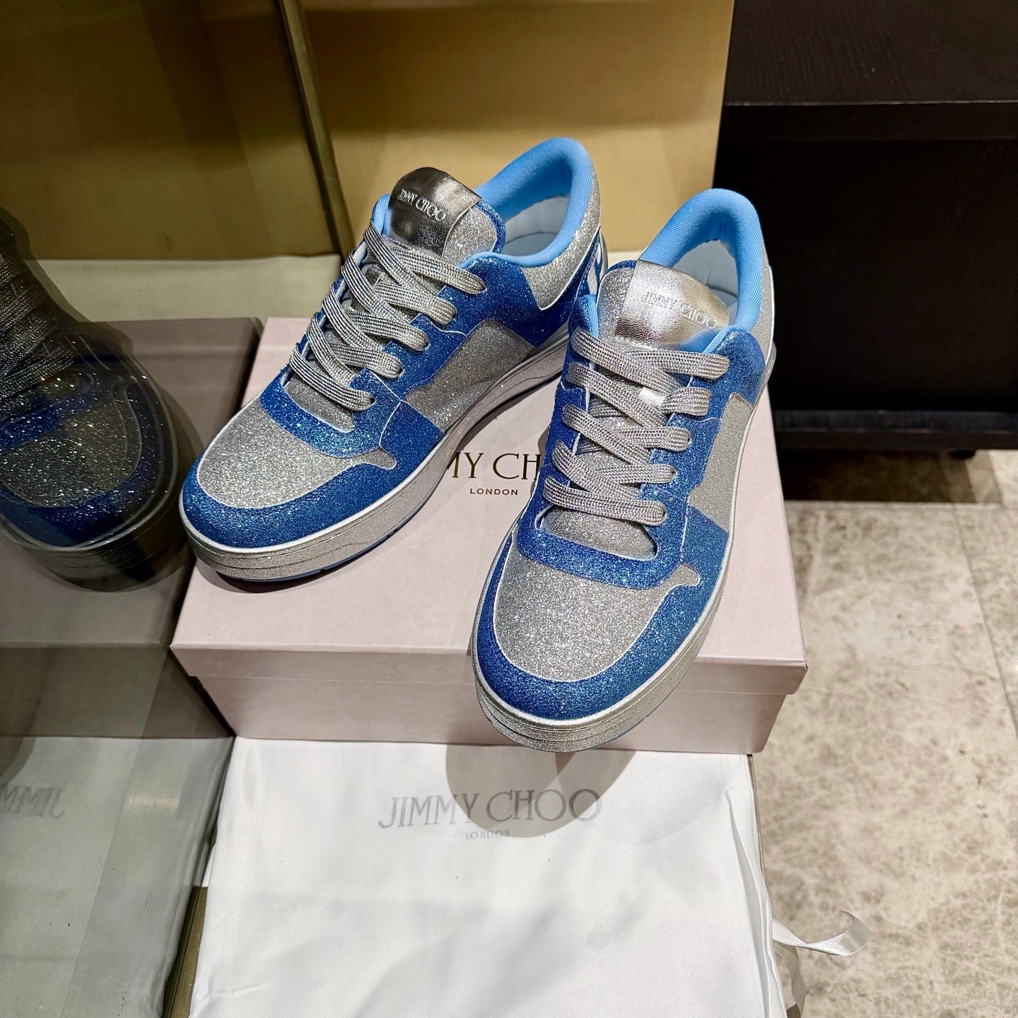 Jimmy Florent Sneaker Blue Grey Glitter 715040