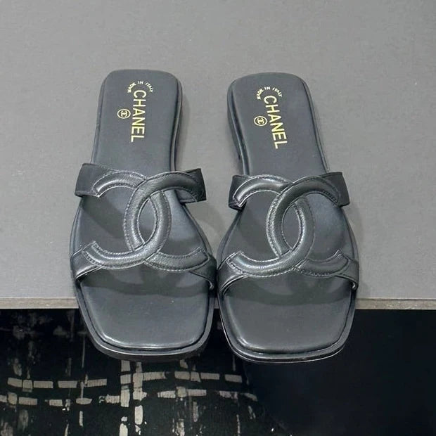 Chanel 2026 Double C Slipper Suede Lambskin 666875