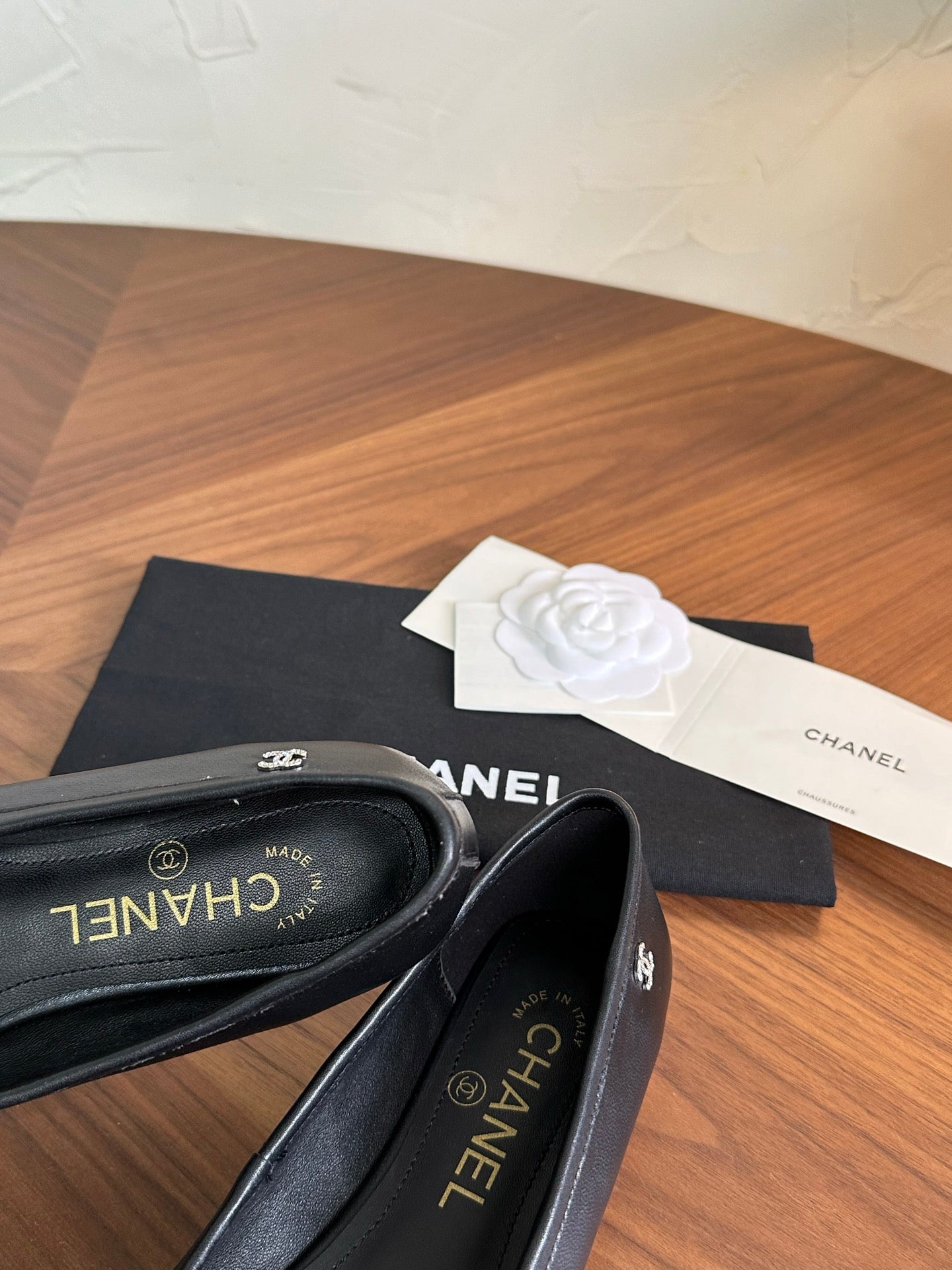 CC 26s Split-Toe Ballet Flat Black Lambskin 938195