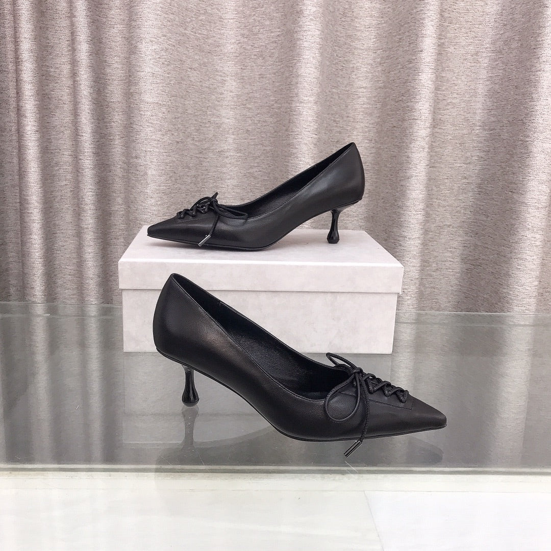 Jimmy 25 Pump High Heels 50mm Black Cowhide 240005