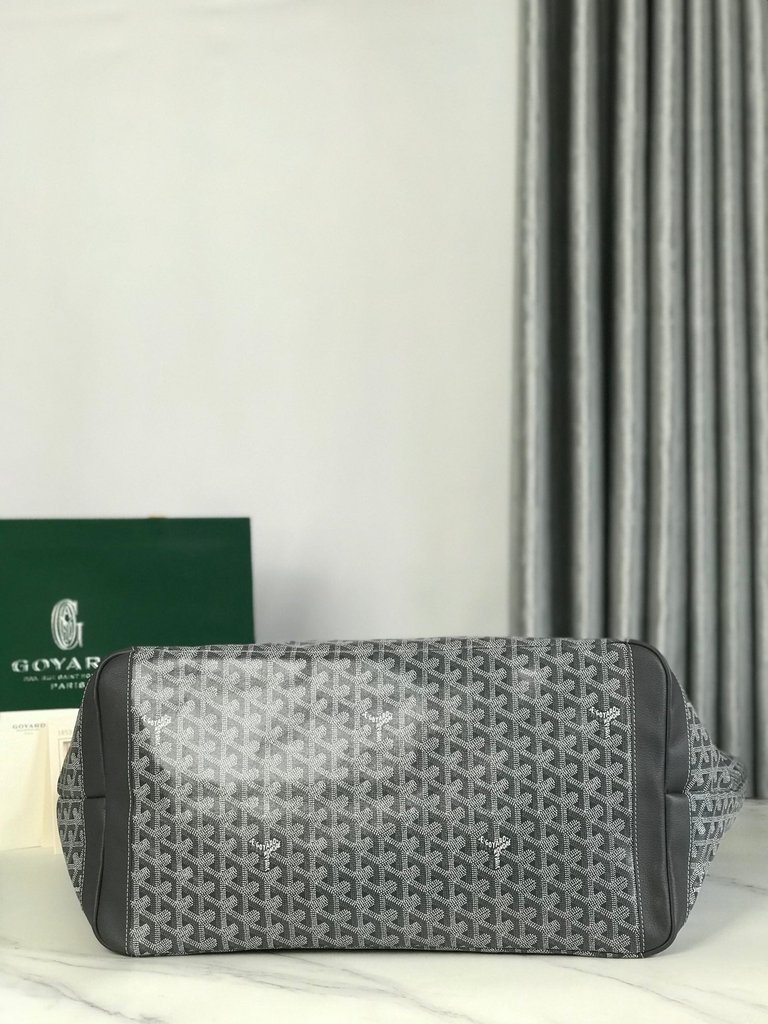 Goyard Artois GM Bag 37cm Grey Canvas & Calfskin