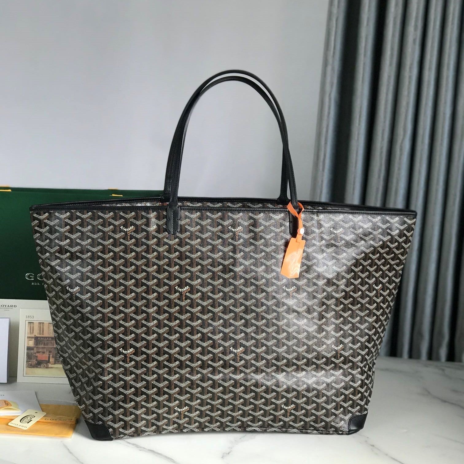Goyard Artois GM Bag 37cm Black Canvas & Calfskin