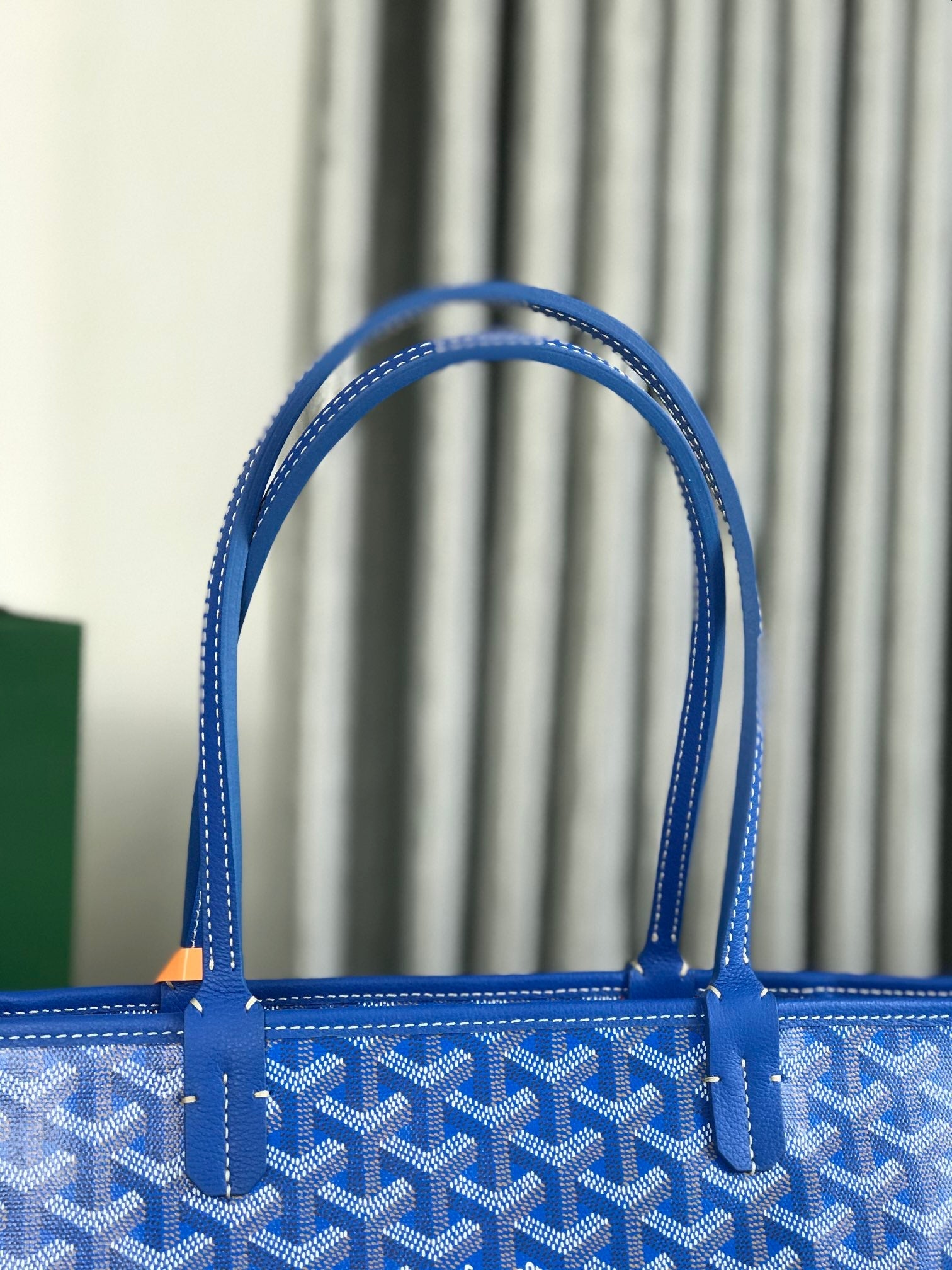 Goyard Artois Bag 30cm Blue Canvas & Calfskin
