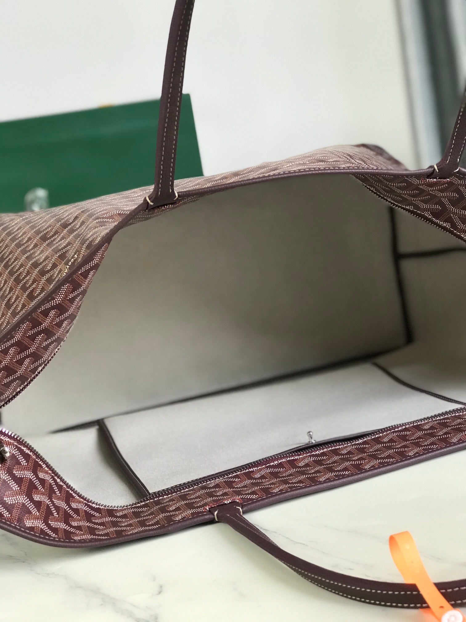 Goyard Artois GM Bag 37cm Burgundy Canvas & Calfskin