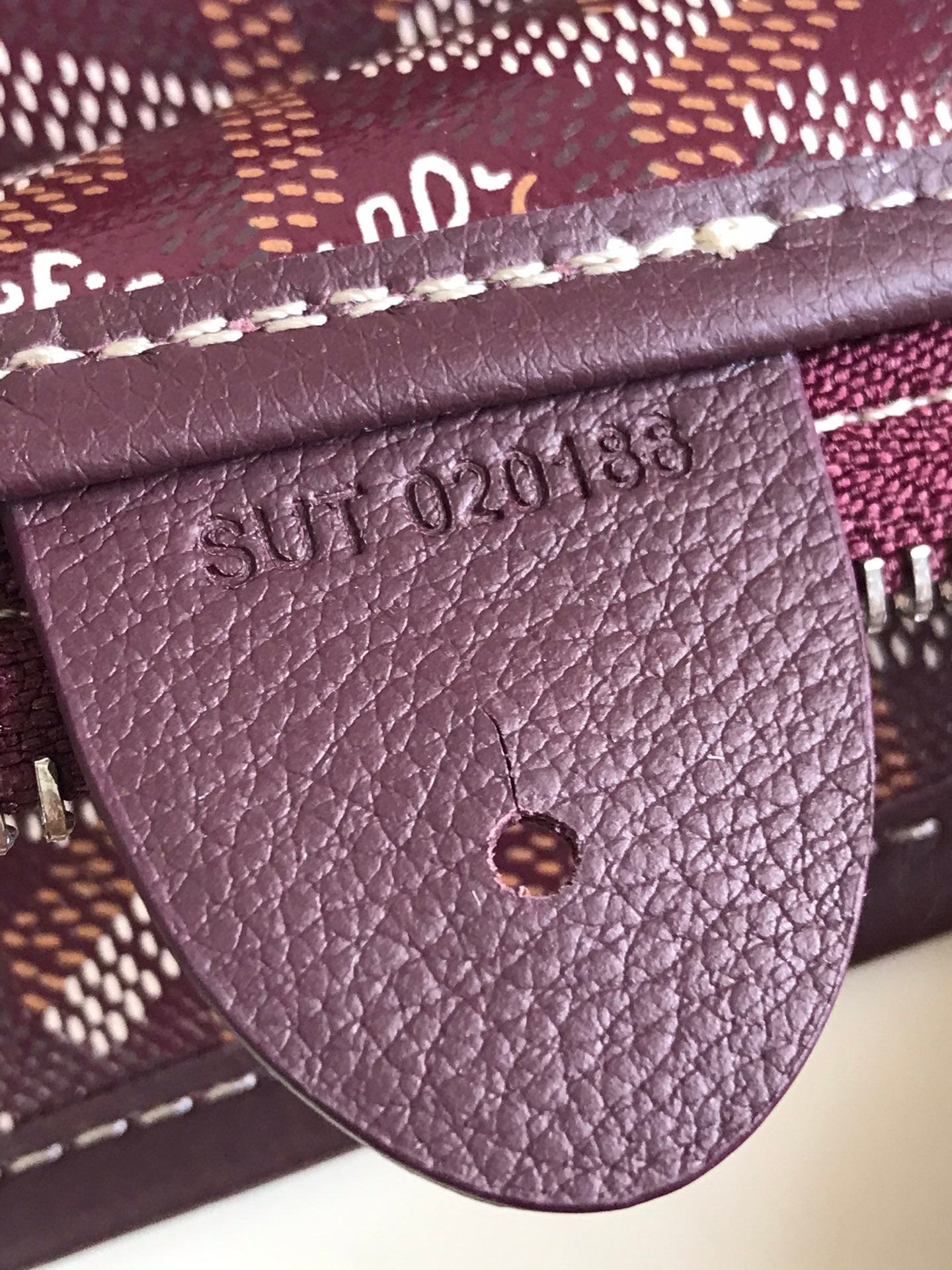 Goyard Artois GM Bag 37cm Burgundy Canvas & Calfskin