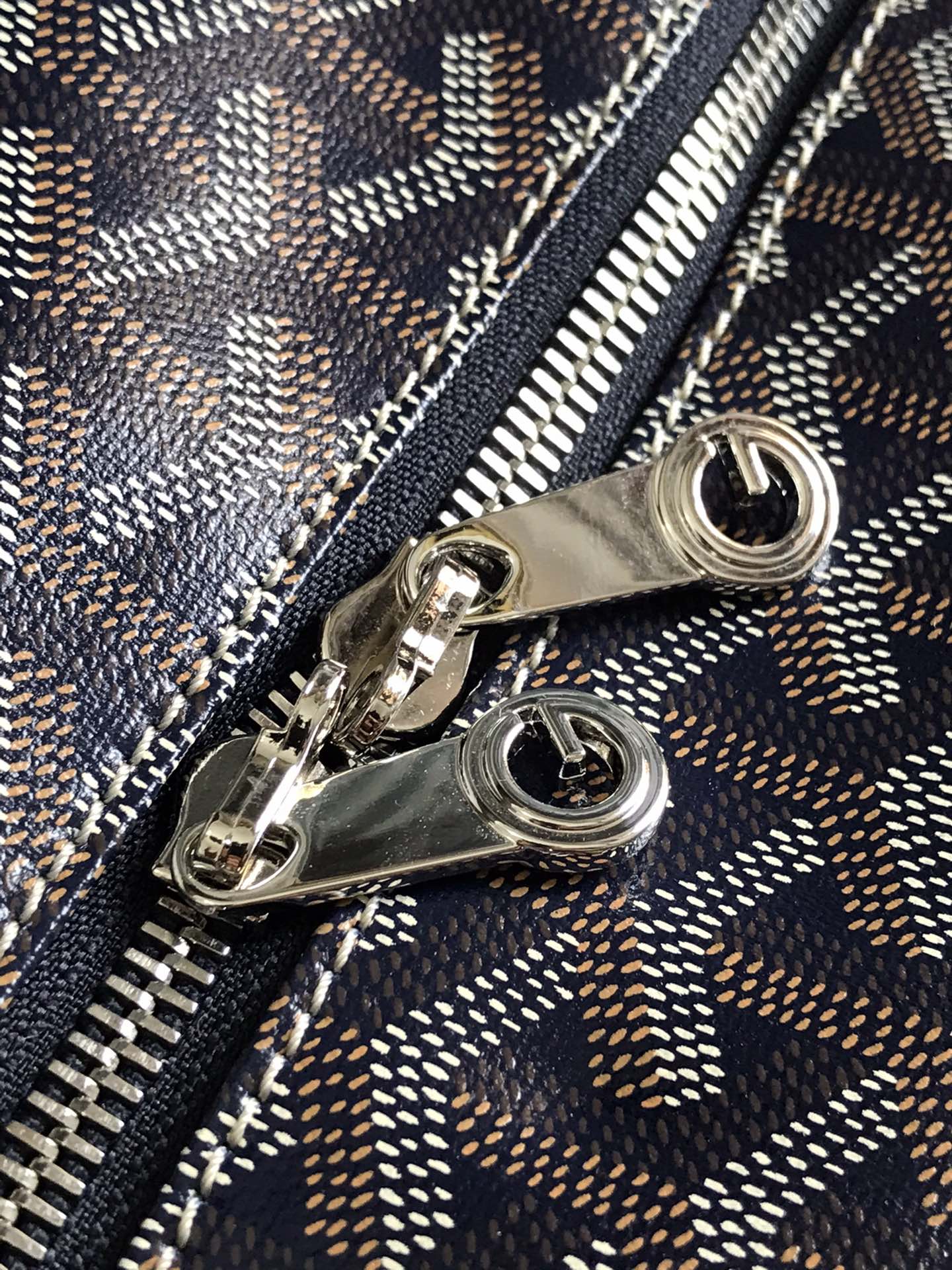 Goyard Artois GM Bag 37cm Navy Blue Canvas & Calfskin