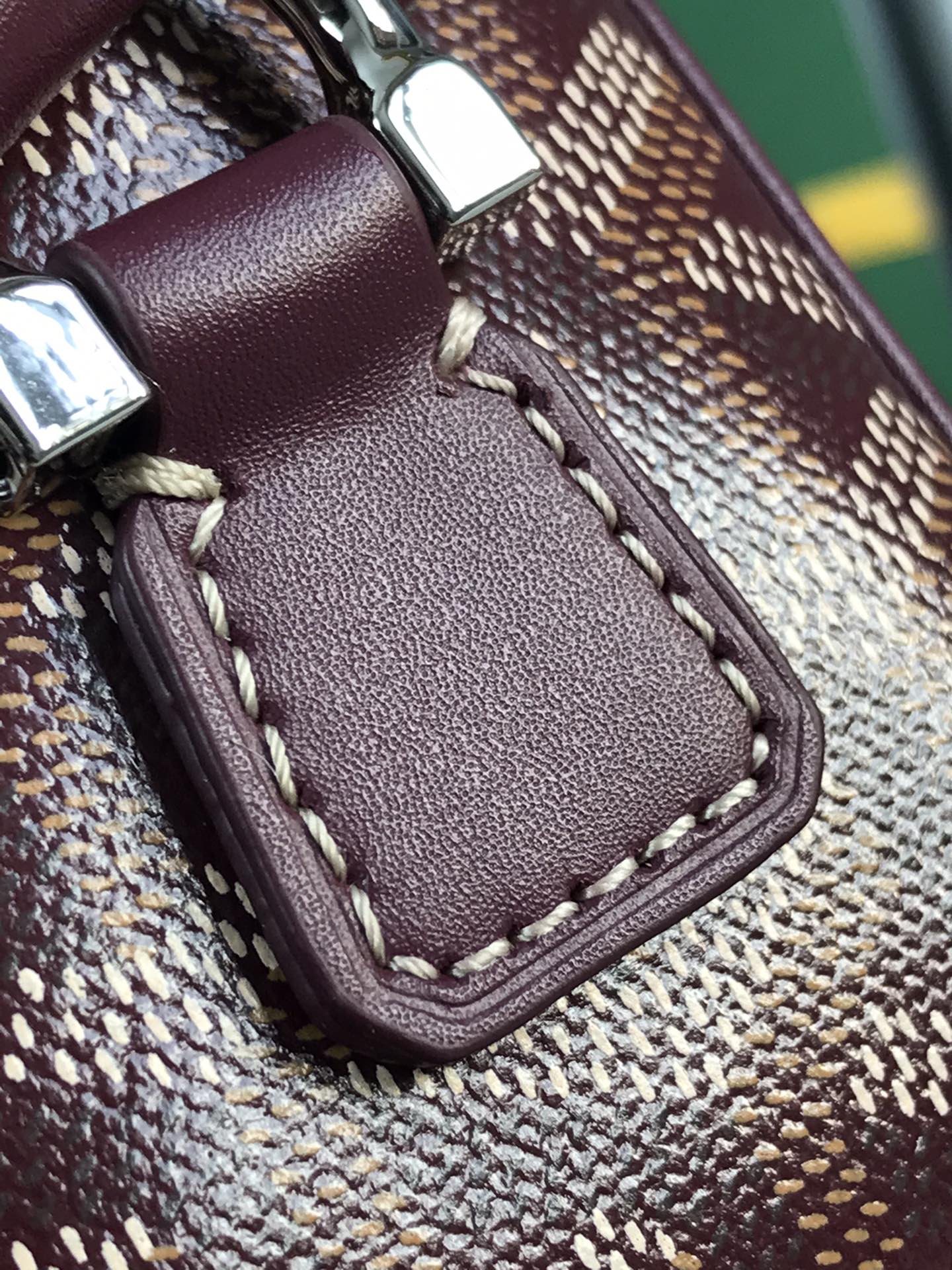 Goyard Cap-Vert Camera Bag Burgundy Calfskin Canvas 290857