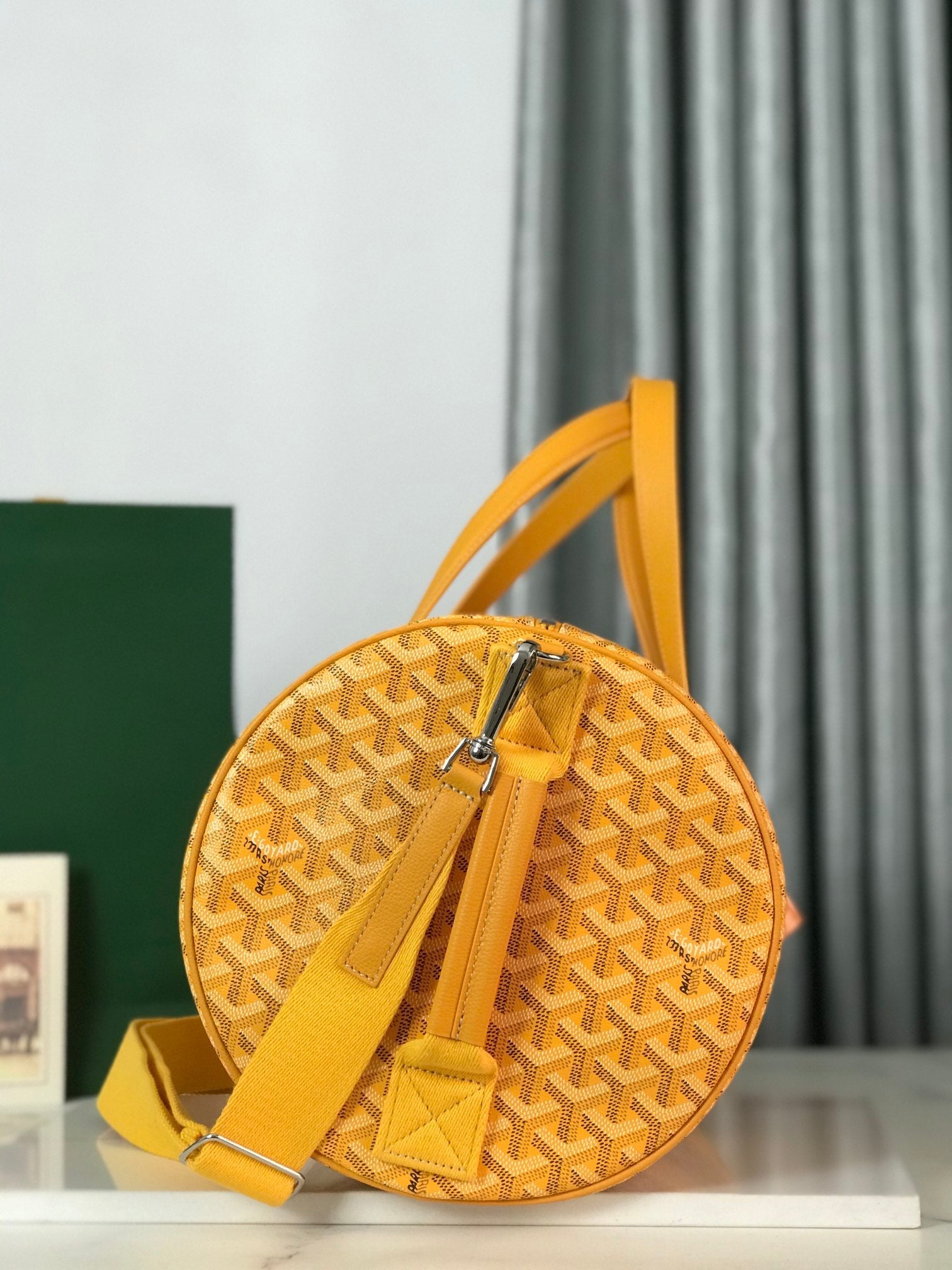 Goyard Barrel 40 Sports Bag Yellow Canvas & Calfskin