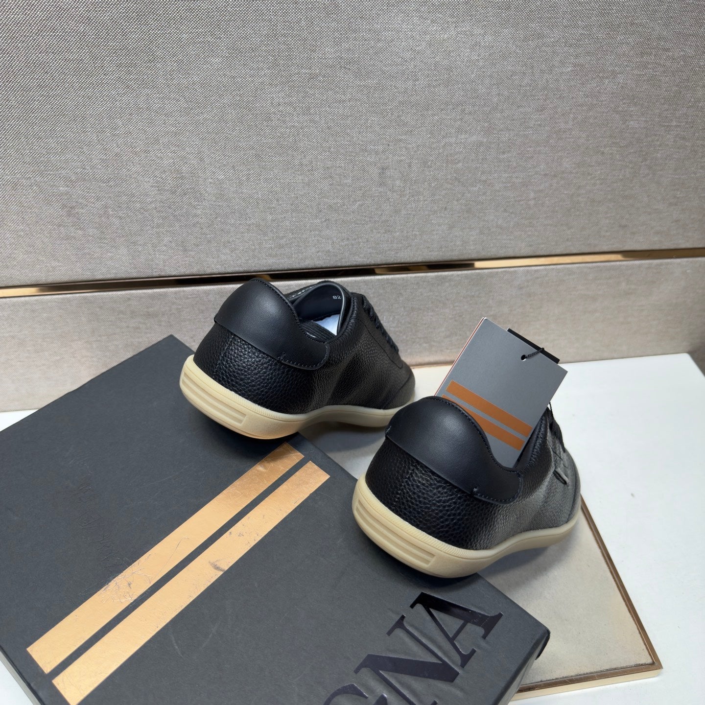 Zegna 232 Men’s Sneakers Black Grain Leather 178303