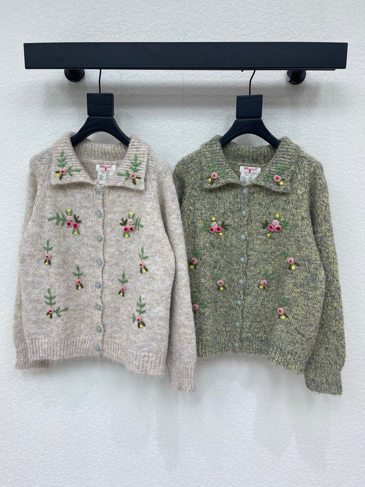 CC Cardigan Knit Floral Embroidery 430450
