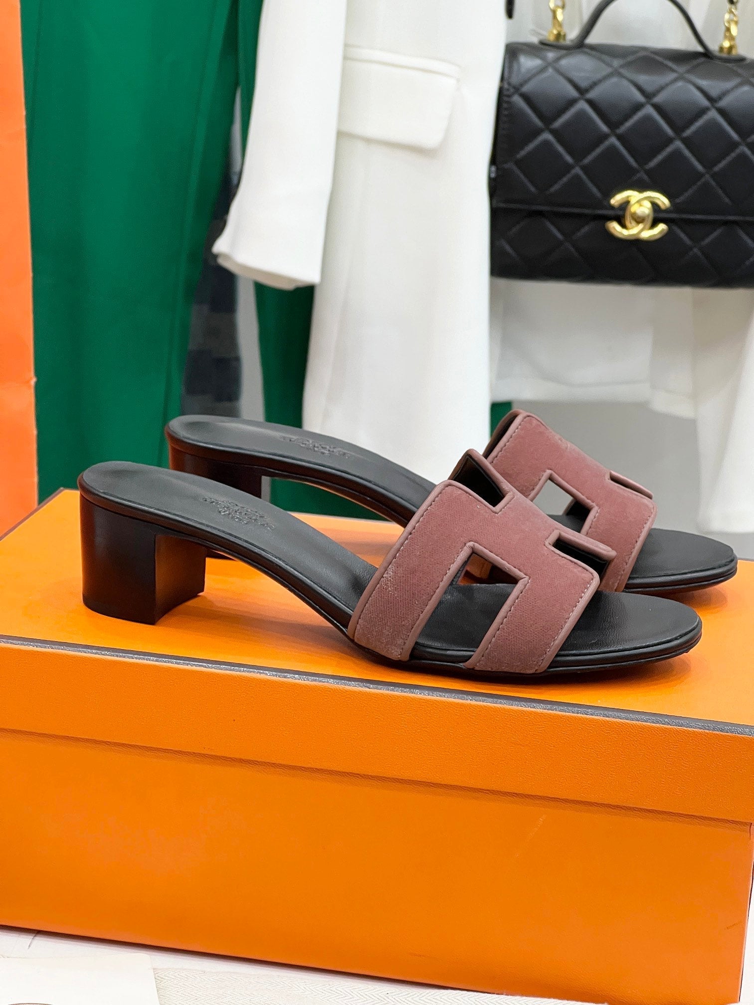 0ran 45 sandal sienna velvet goatskin