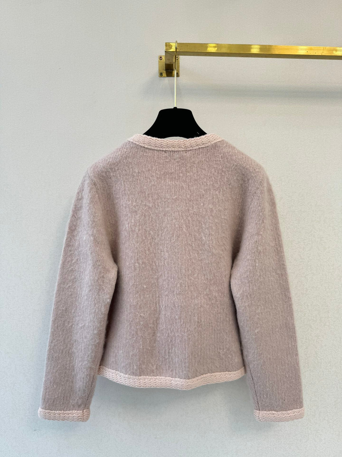 Celine 26s Cardigan Pink Beige Knit 448150