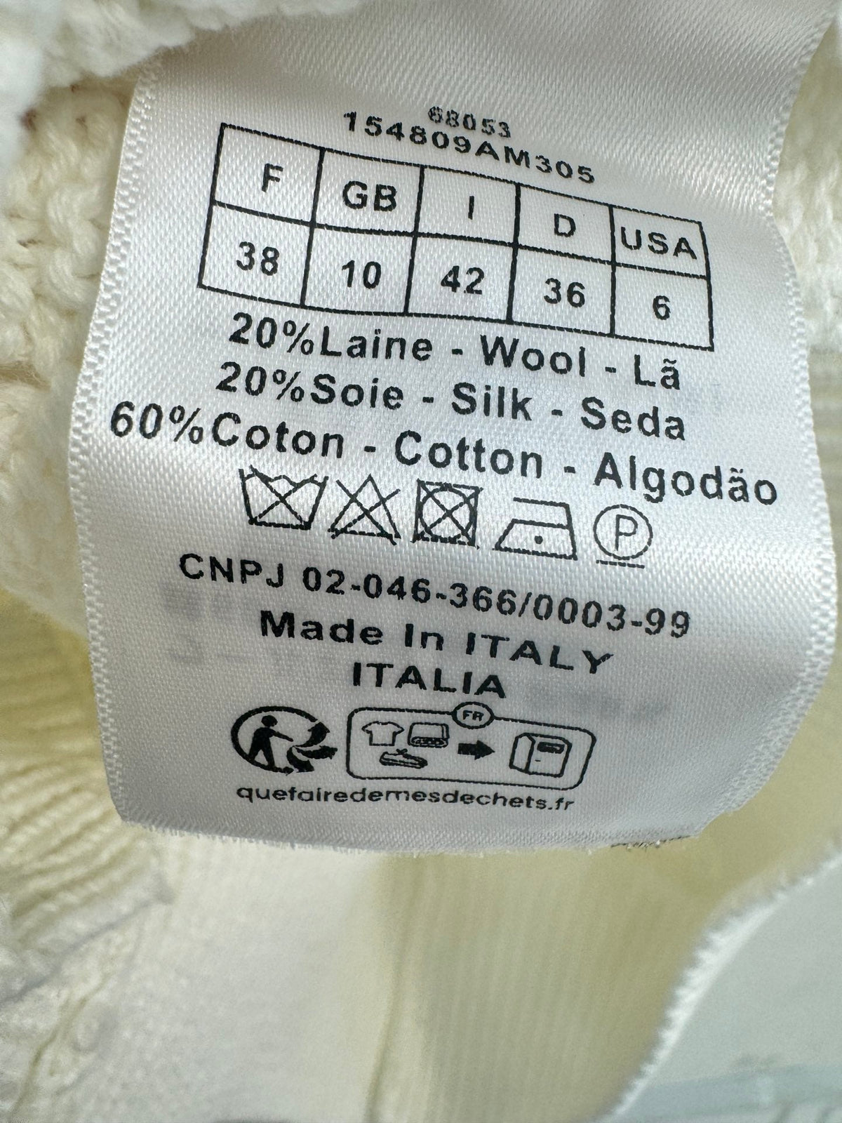 CD 26s Cardigan White Argyle Knit 154809