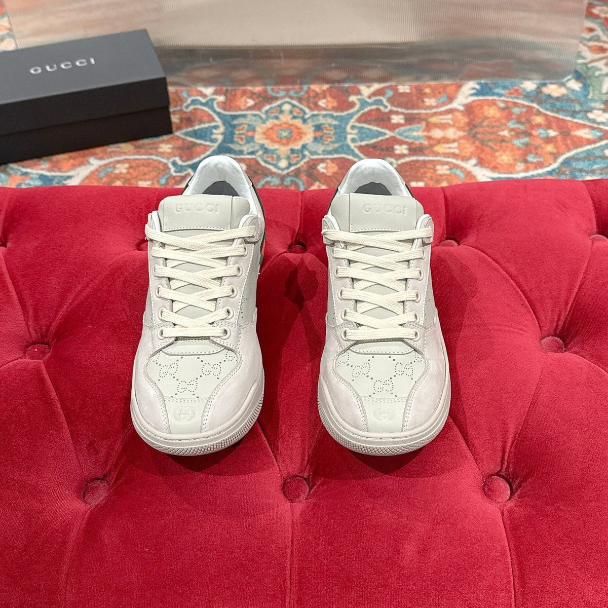 Gucci 26s Sneakers 2.5cm White Perforated Leather 187745