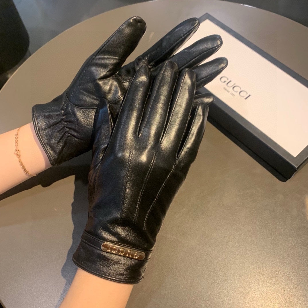 TOUCHSCREEN LAMBSKIN GLOVES BLACK 456312