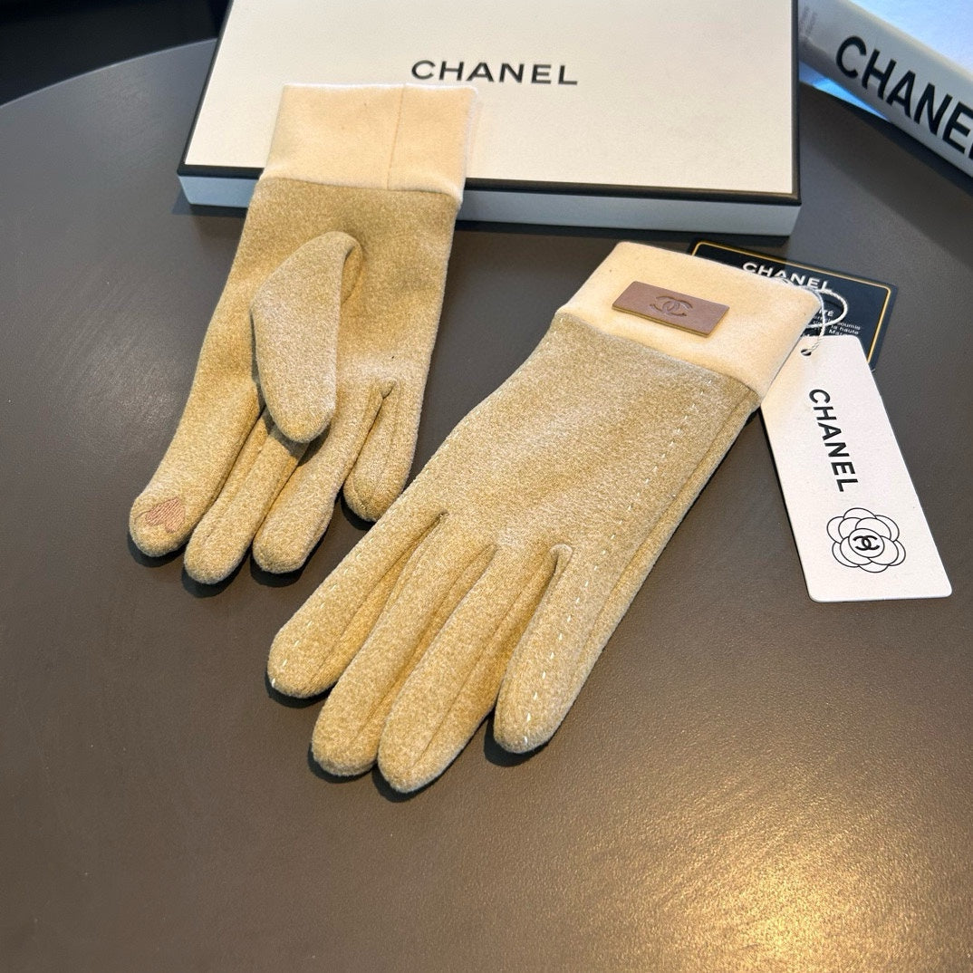 GLOVES IN TORTILLA BROWN WOOL 462255