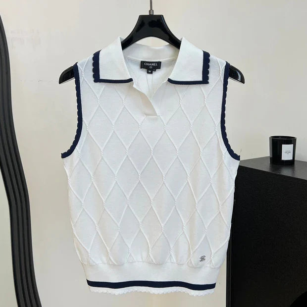 Chanel 2026 Knit Vest White Wool 637500