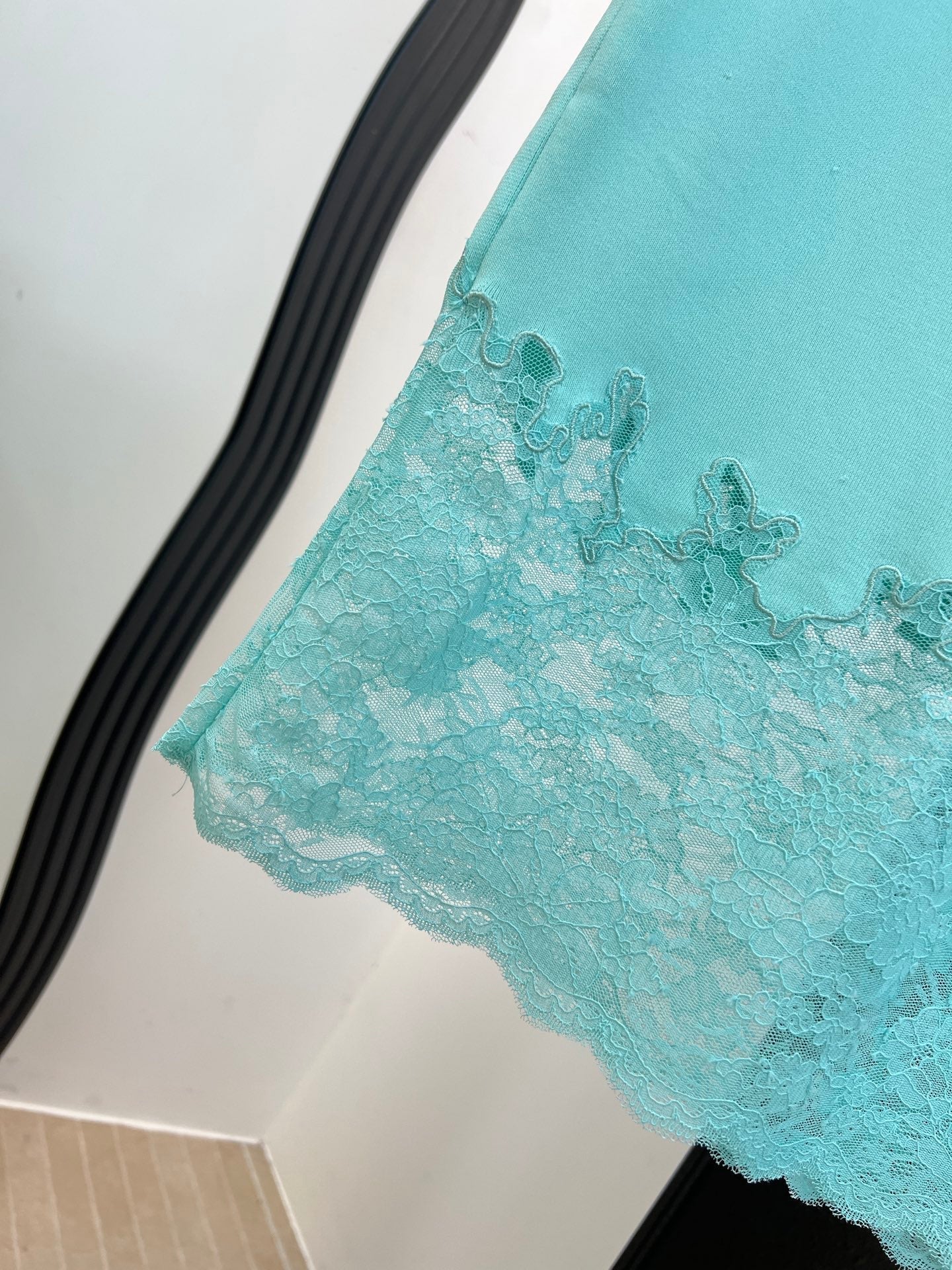Chanel 26s Lace Hem Midi Skirt 1313
