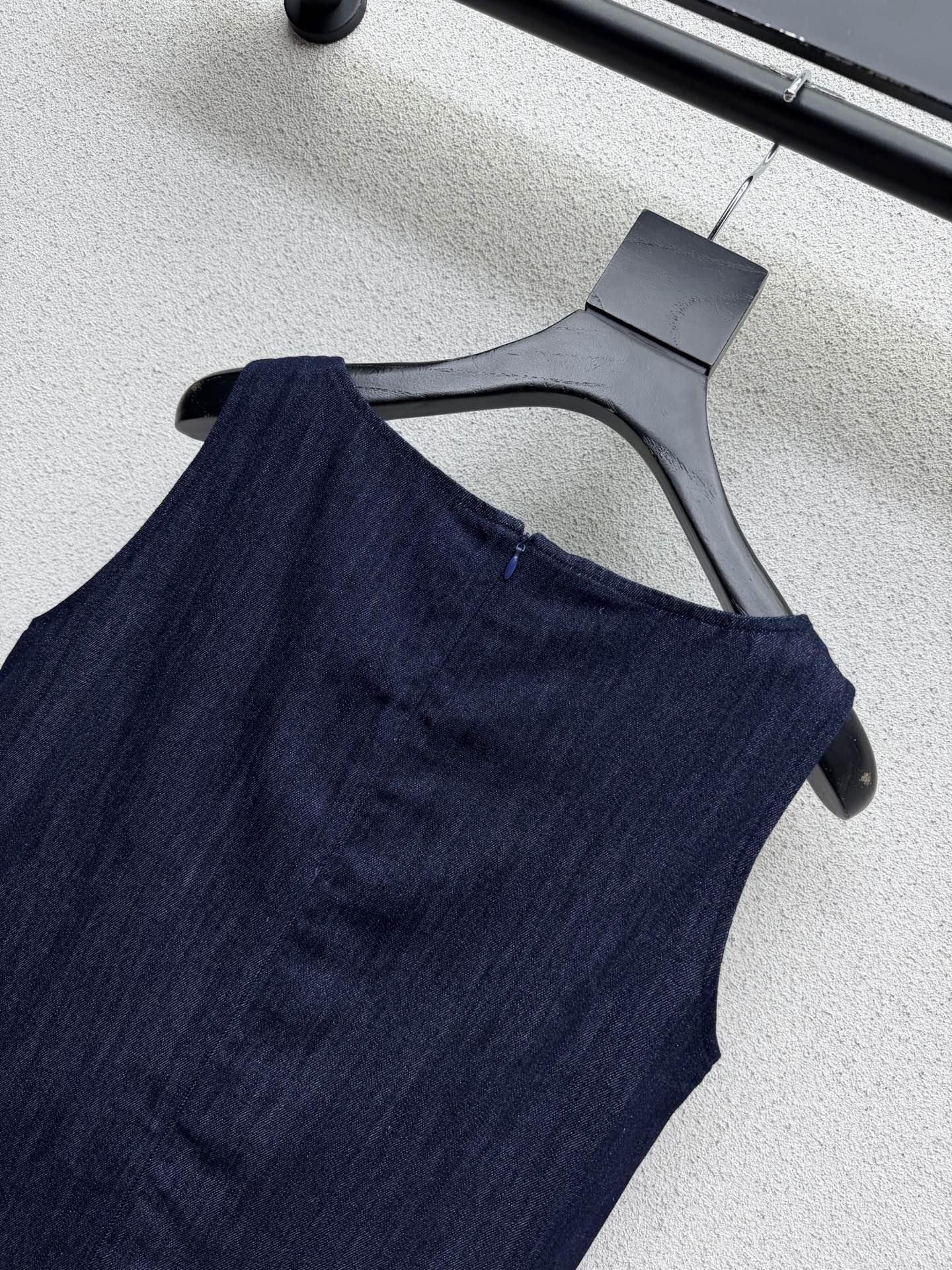 Prada 26s Triangle Logo Denim Dress 393928