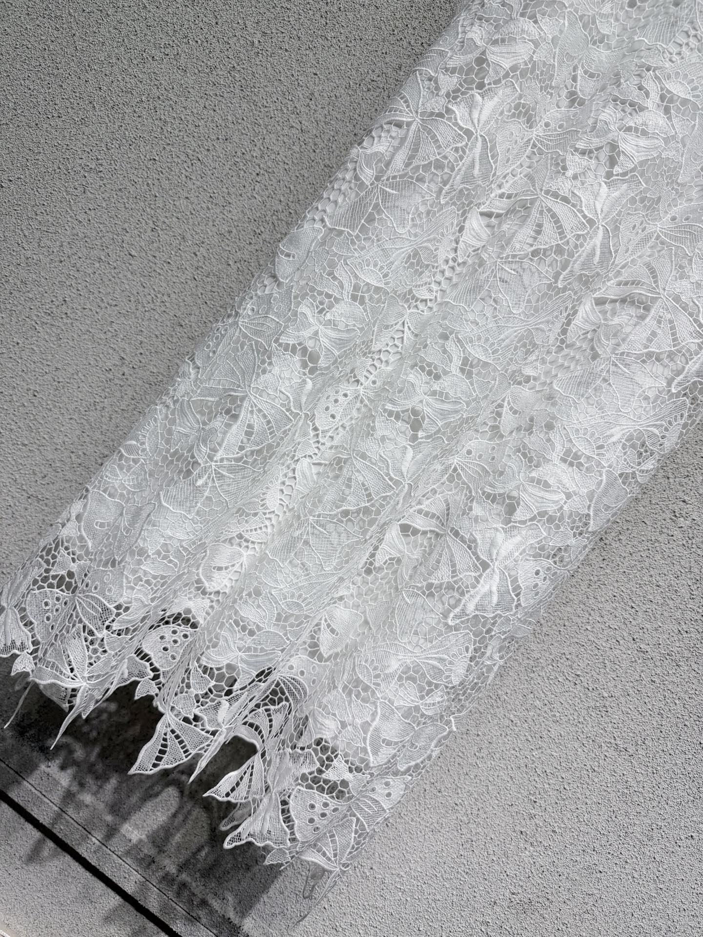 CD Water-soluble Floral Lace Long Dress  393910