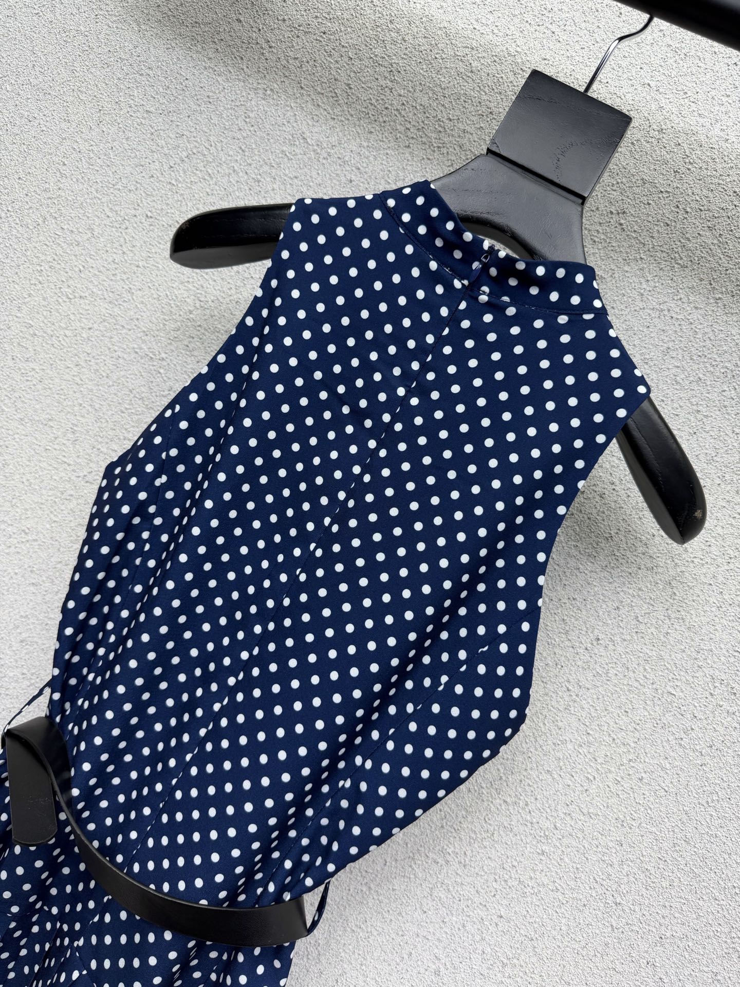 Prada 26s Polka Dot Dress Blue White Polyester 398332