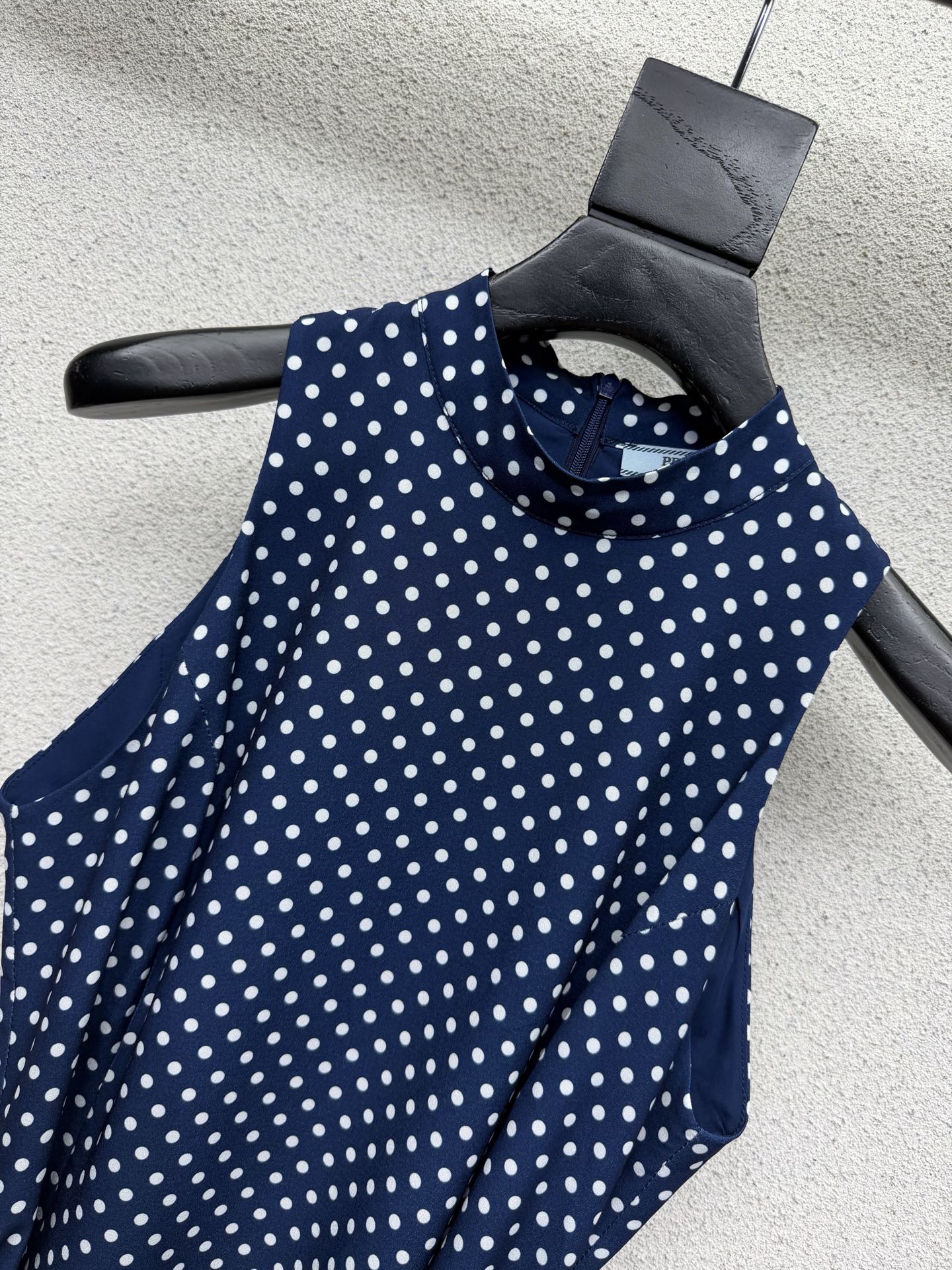 Prada 26s Polka Dot Dress Blue White Polyester 398332
