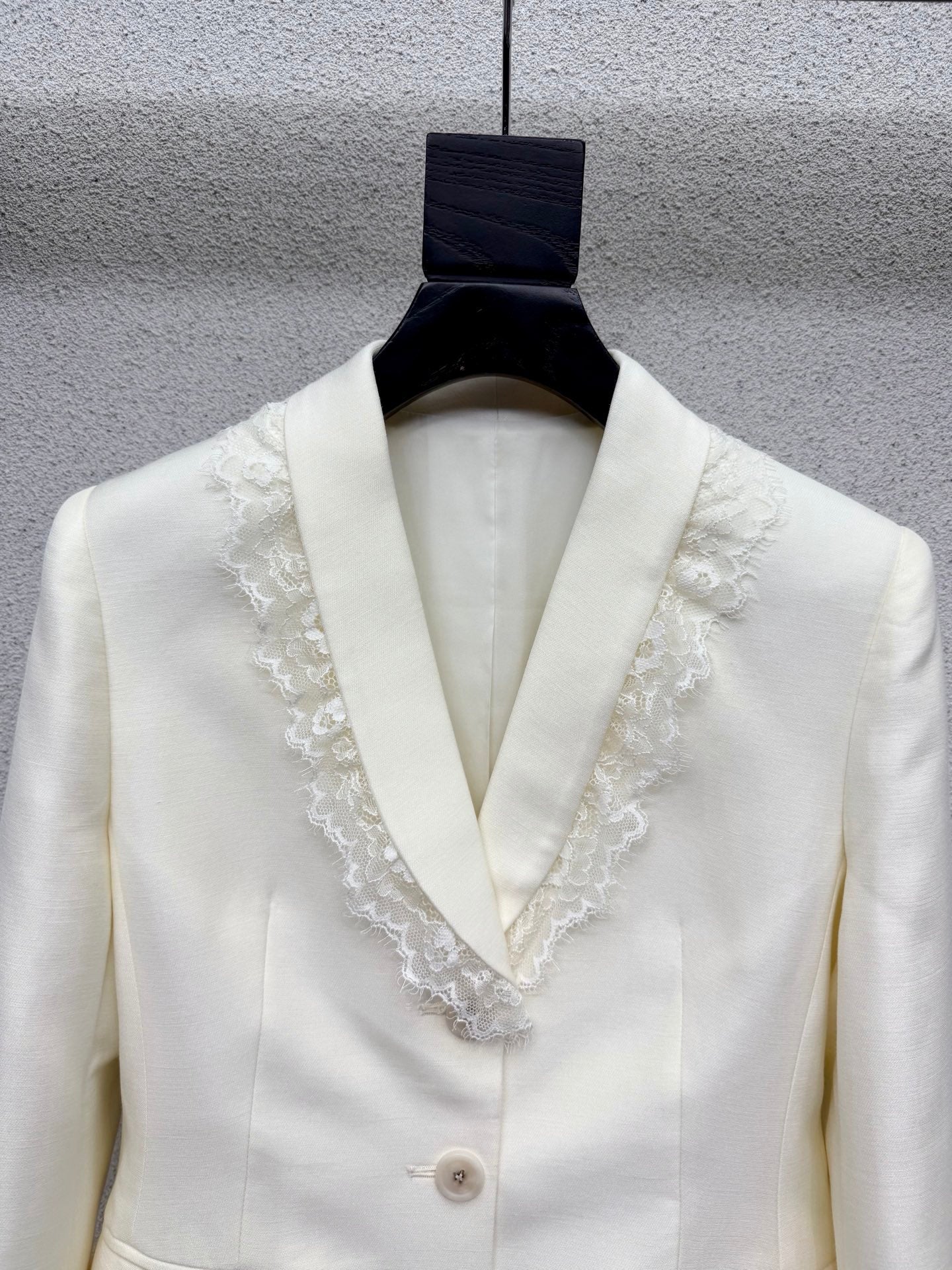 CD 26s Bar Jacket White Wool Silk Lace 398262