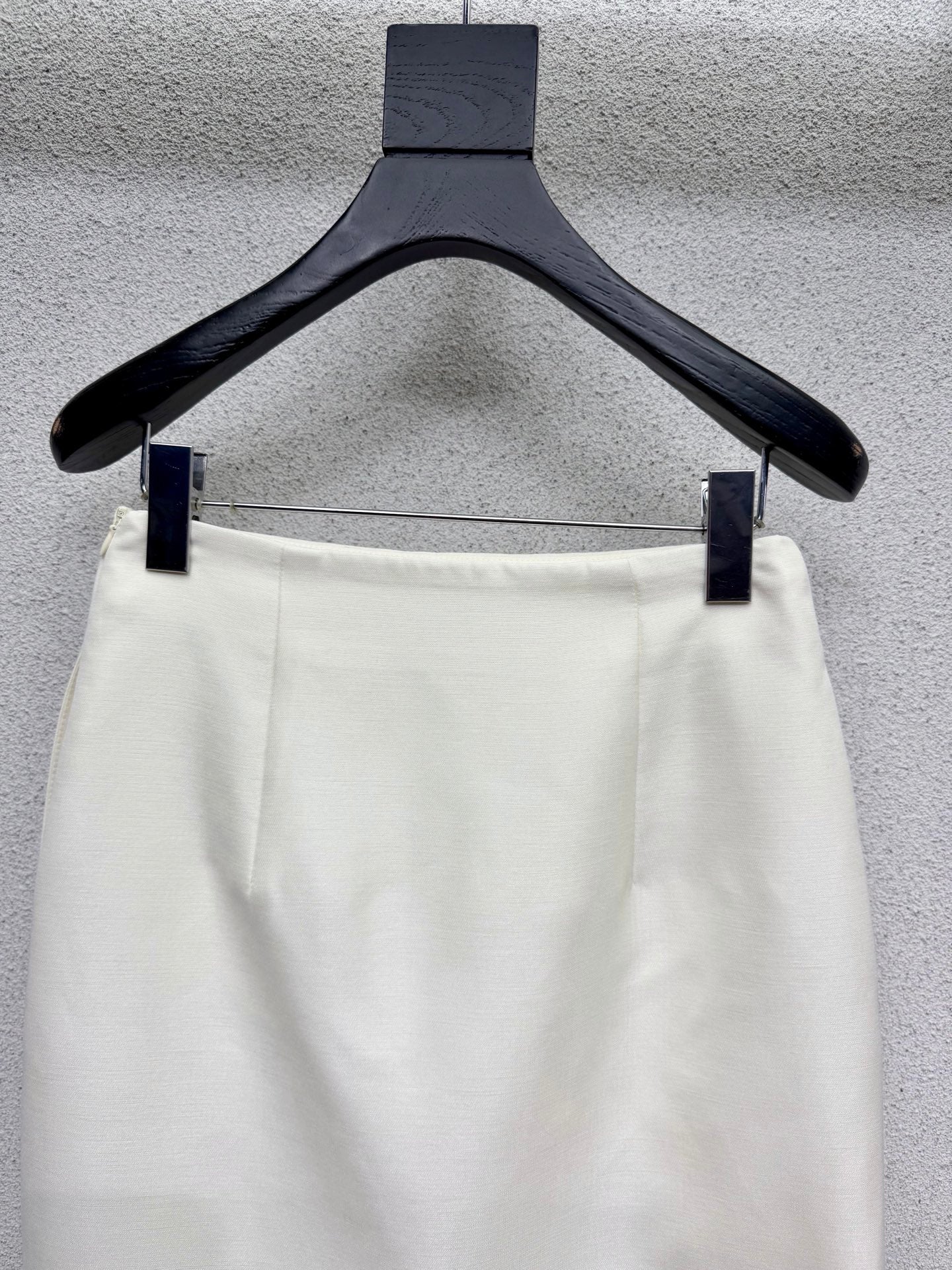 CD 26s Mid-Length Straight Skirt White Wool Silk Lace 398263