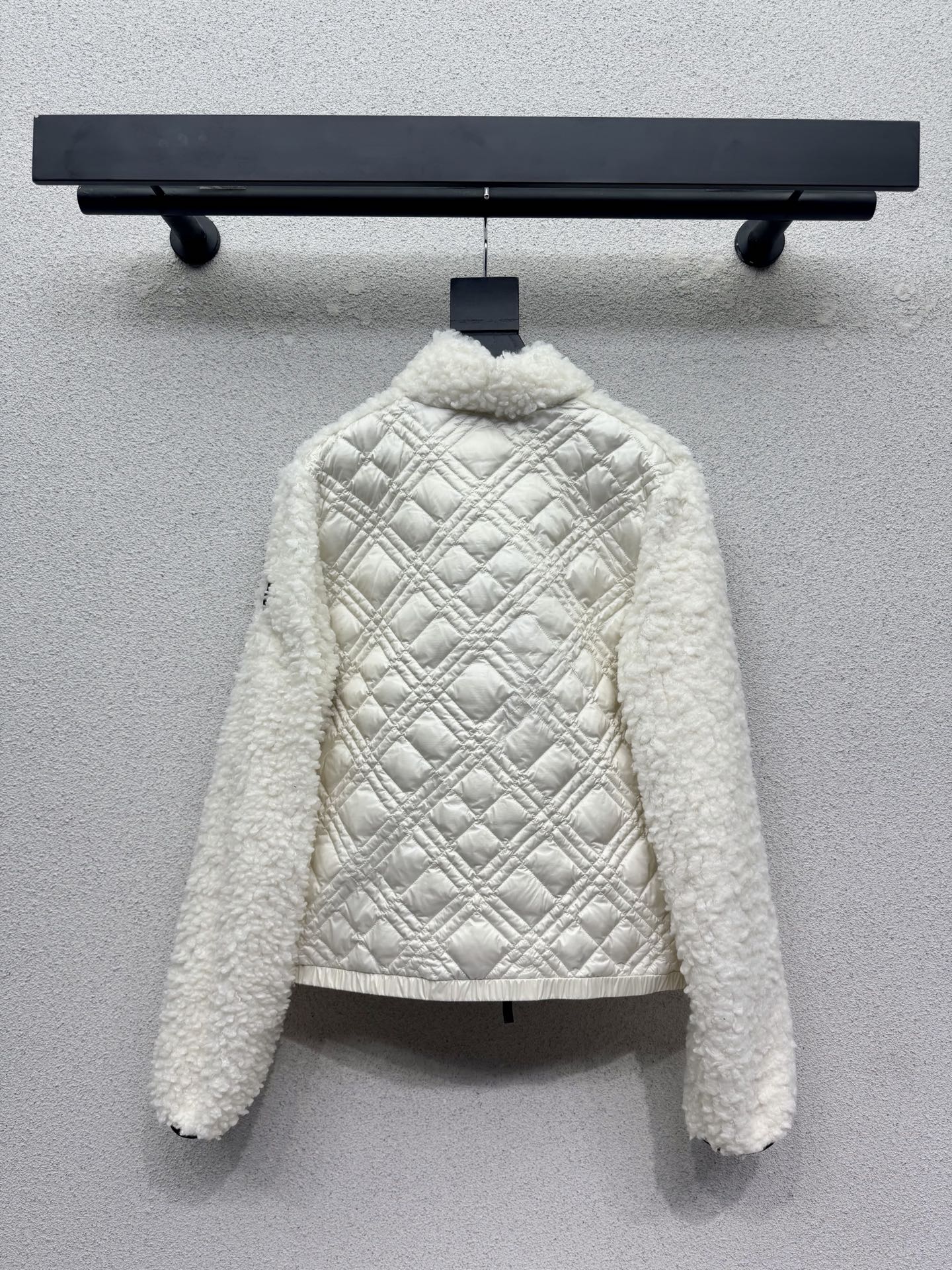 Moncler Teddy Fleece Jacket White Polyester 426819