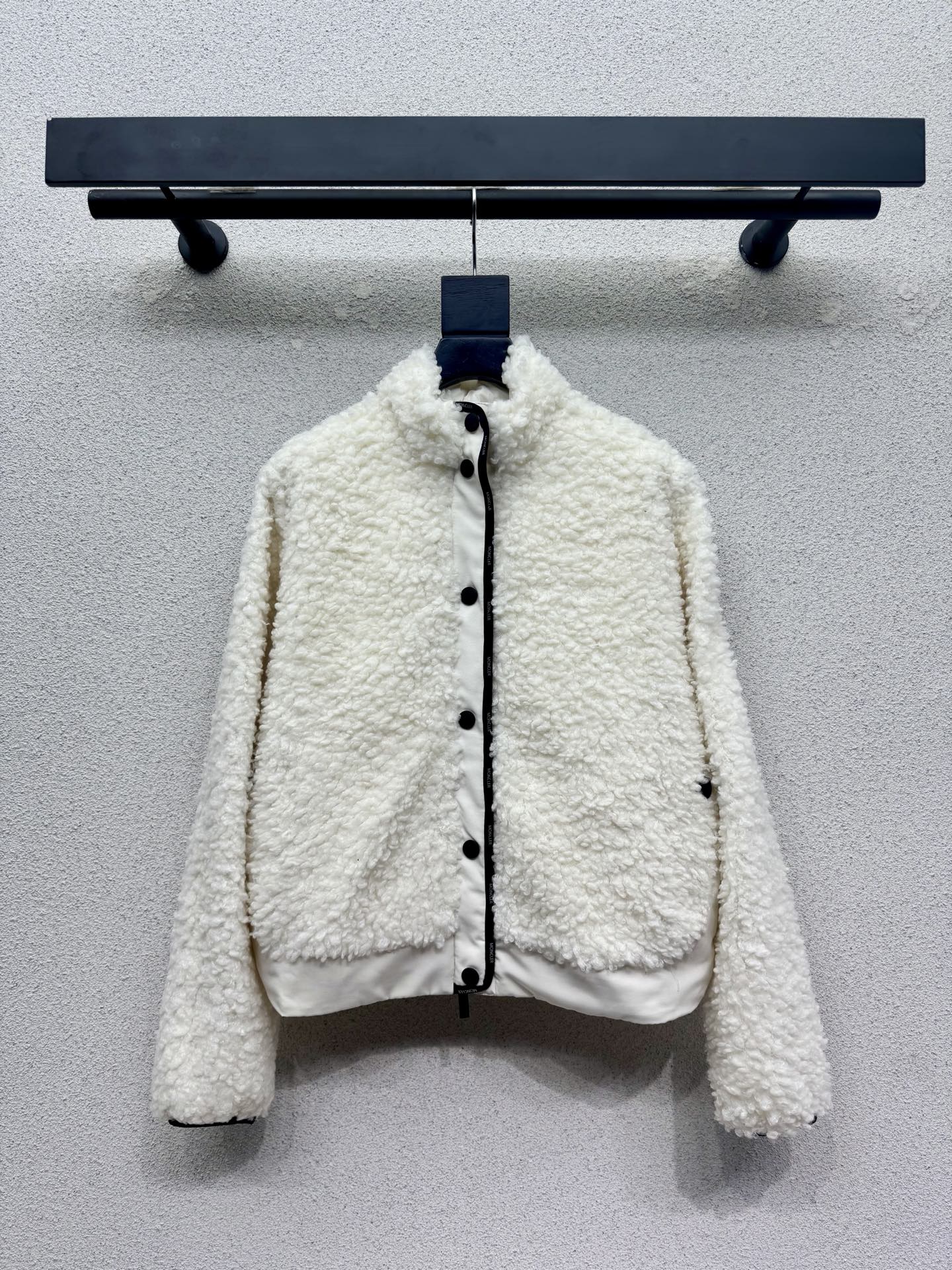 Moncler Teddy Fleece Jacket White Polyester 426819