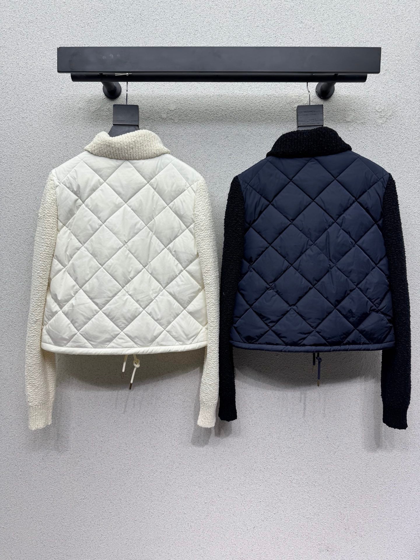 Moncler Padded Cardigan White Diamond Quilted Down 426813