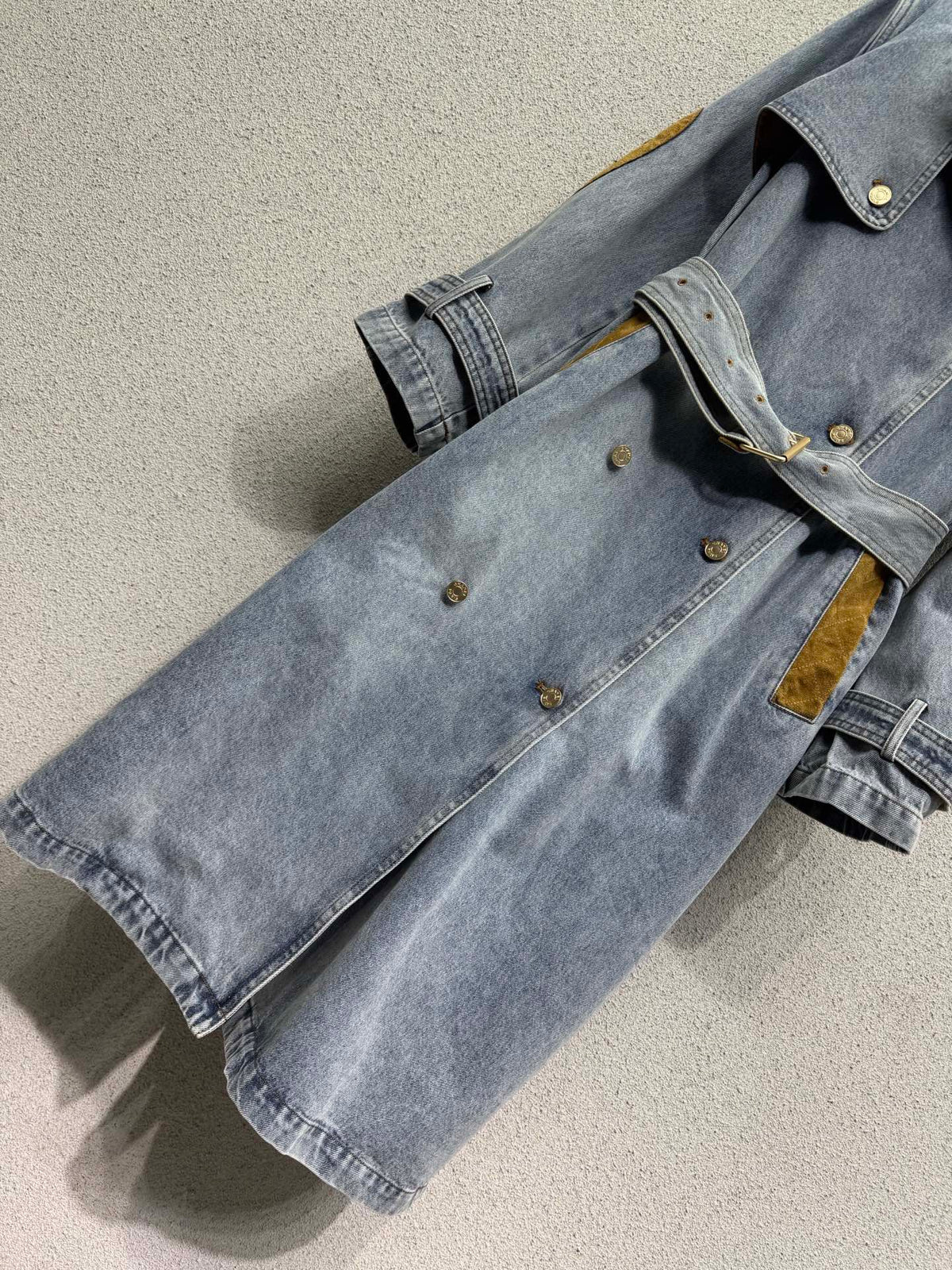 CC 26s Trench Coat Blue Denim Cotton 439018