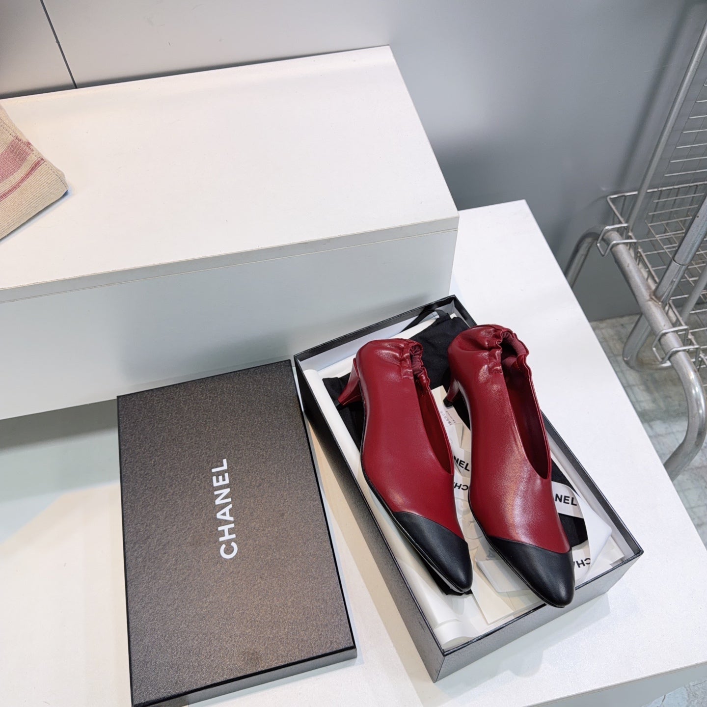 CC 2026 Pumps 4.5cm Black Burgundy Lambskin 741642