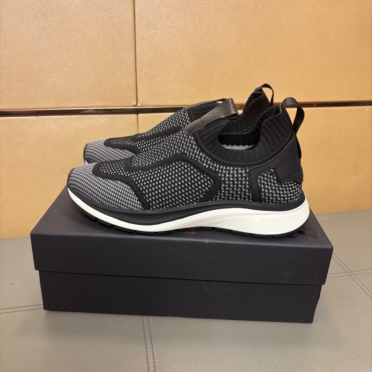 Zegna Men’s Techmerino Slip-On Sneakers Black Fabric 178559