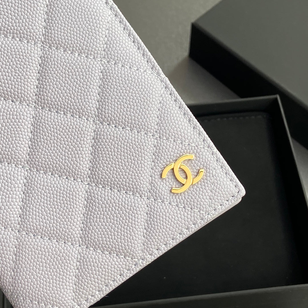 CC Passport Holder Light Purple Caviar 234699