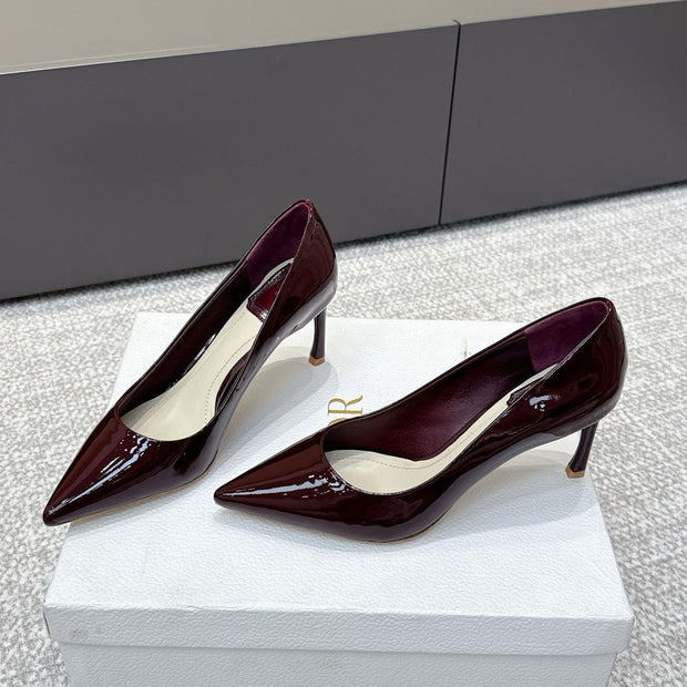 CD 26s High Heels Pump 85 Dark Burgundy Patent Leather 661473