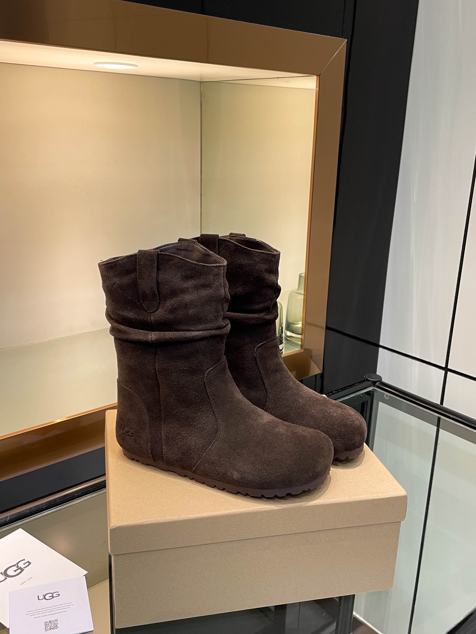 UGG Tasman Boots Dark Brown Suede 527289