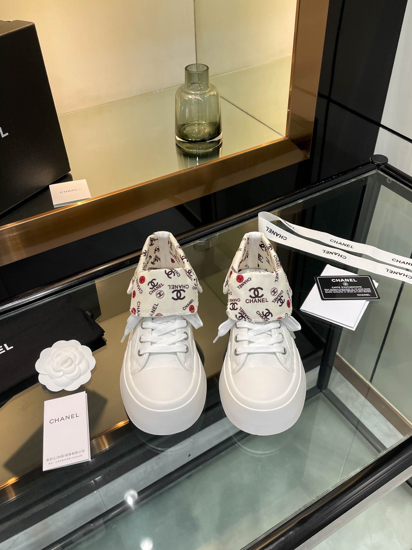 CC 25SS Biscuit Shoes 50mm White Canvas 413825