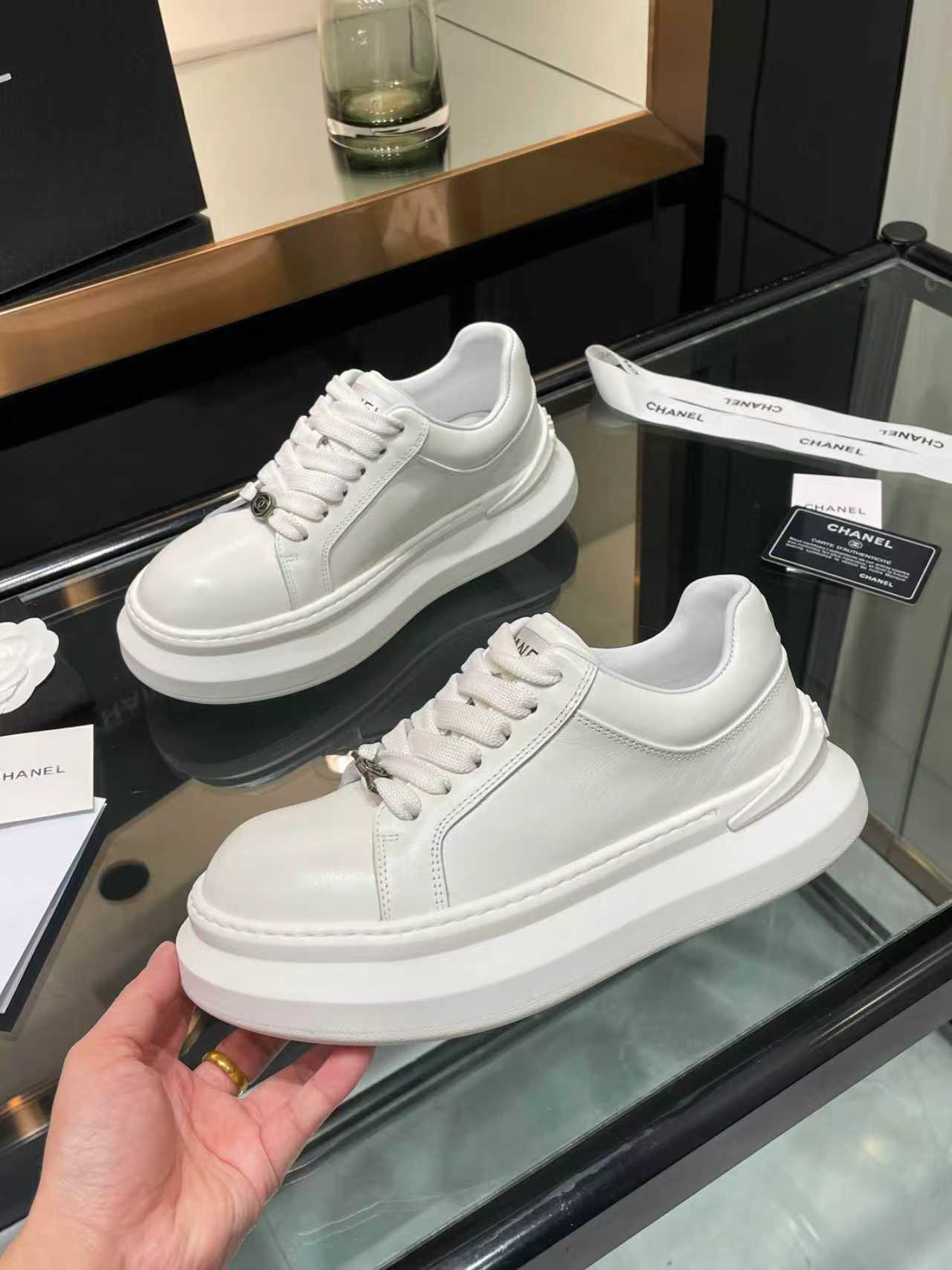 CC 26s Oversized Sneaker White Lambskin 935463